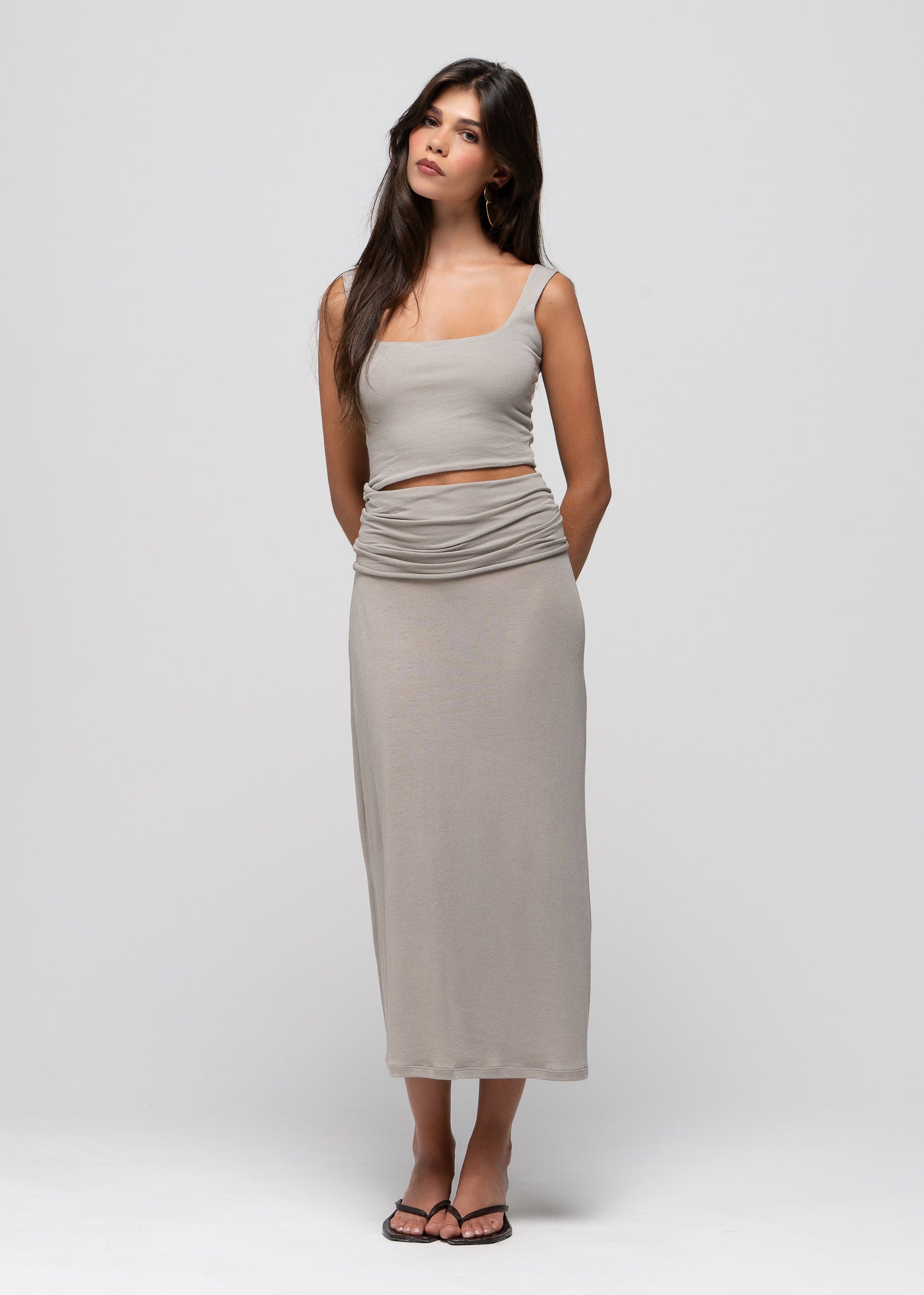 Delilah Multyway Maxi Dress - Beige