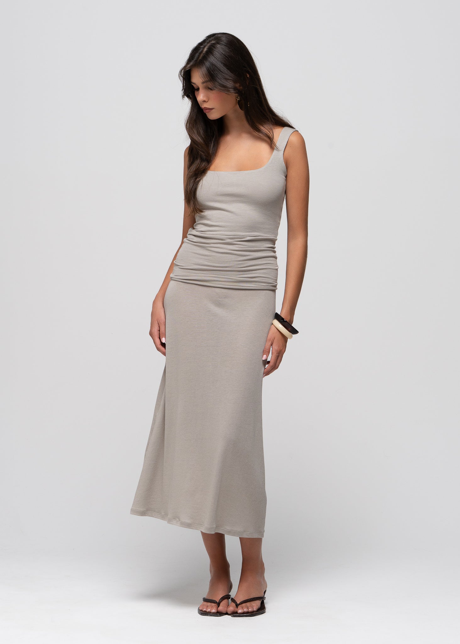 Delilah Multyway Maxi Dress - Beige