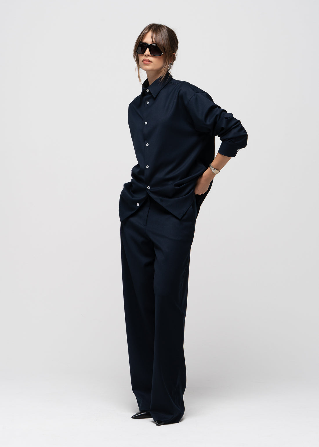 Jadis Oversized Overshirt - Navy
