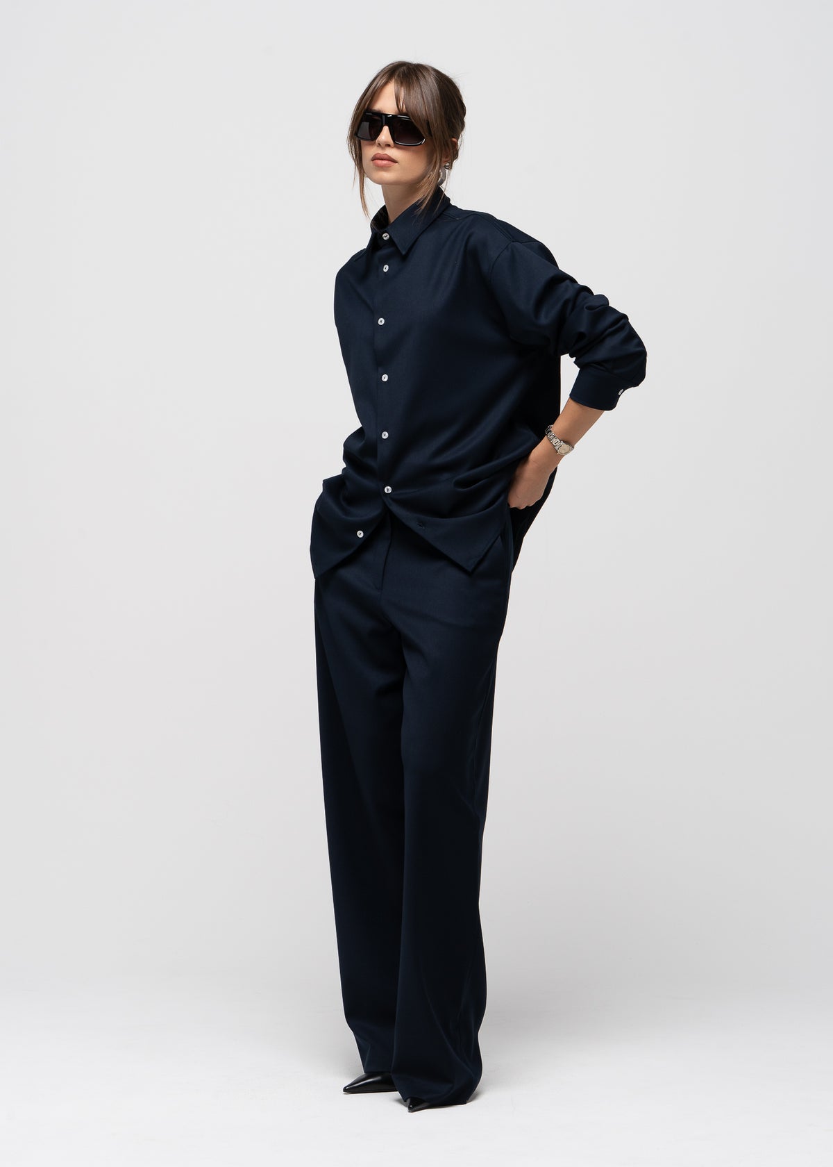Jadis Oversized Overshirt - Navy