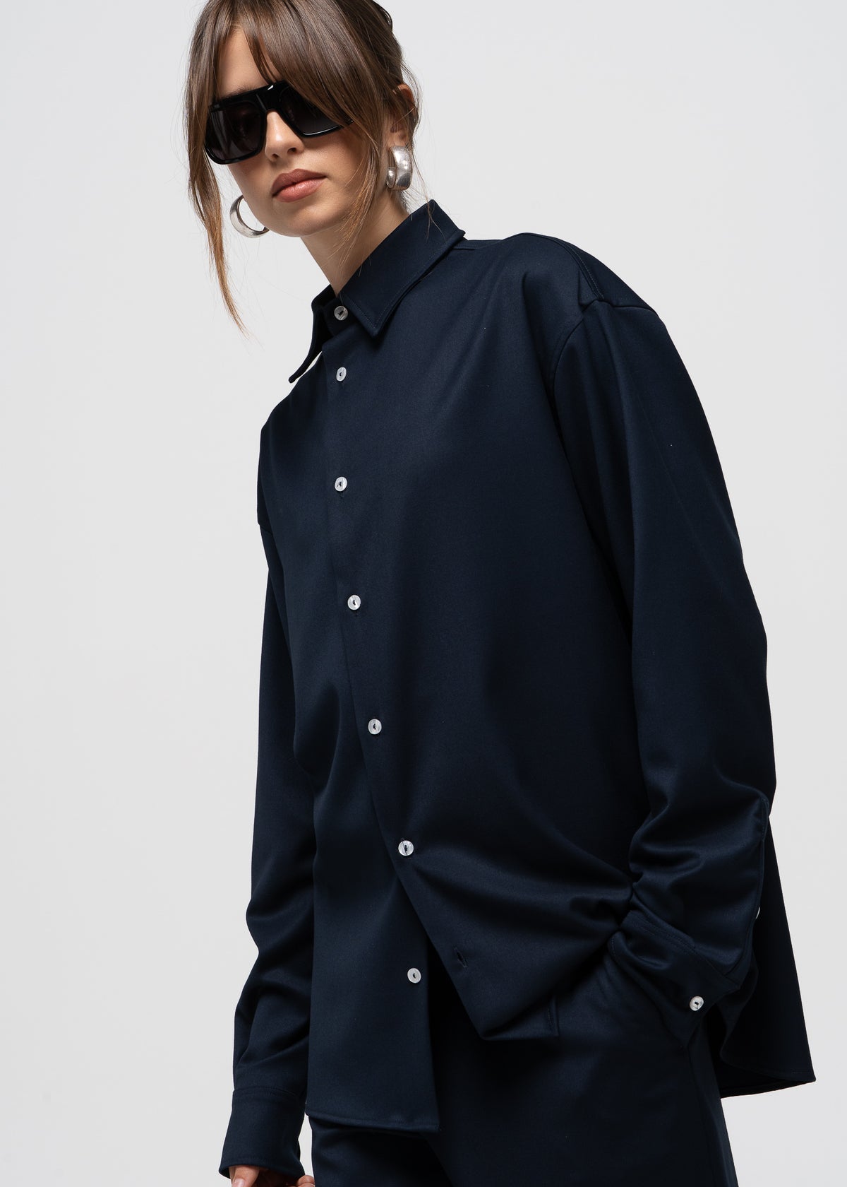 Jadis Oversized Overshirt - Navy
