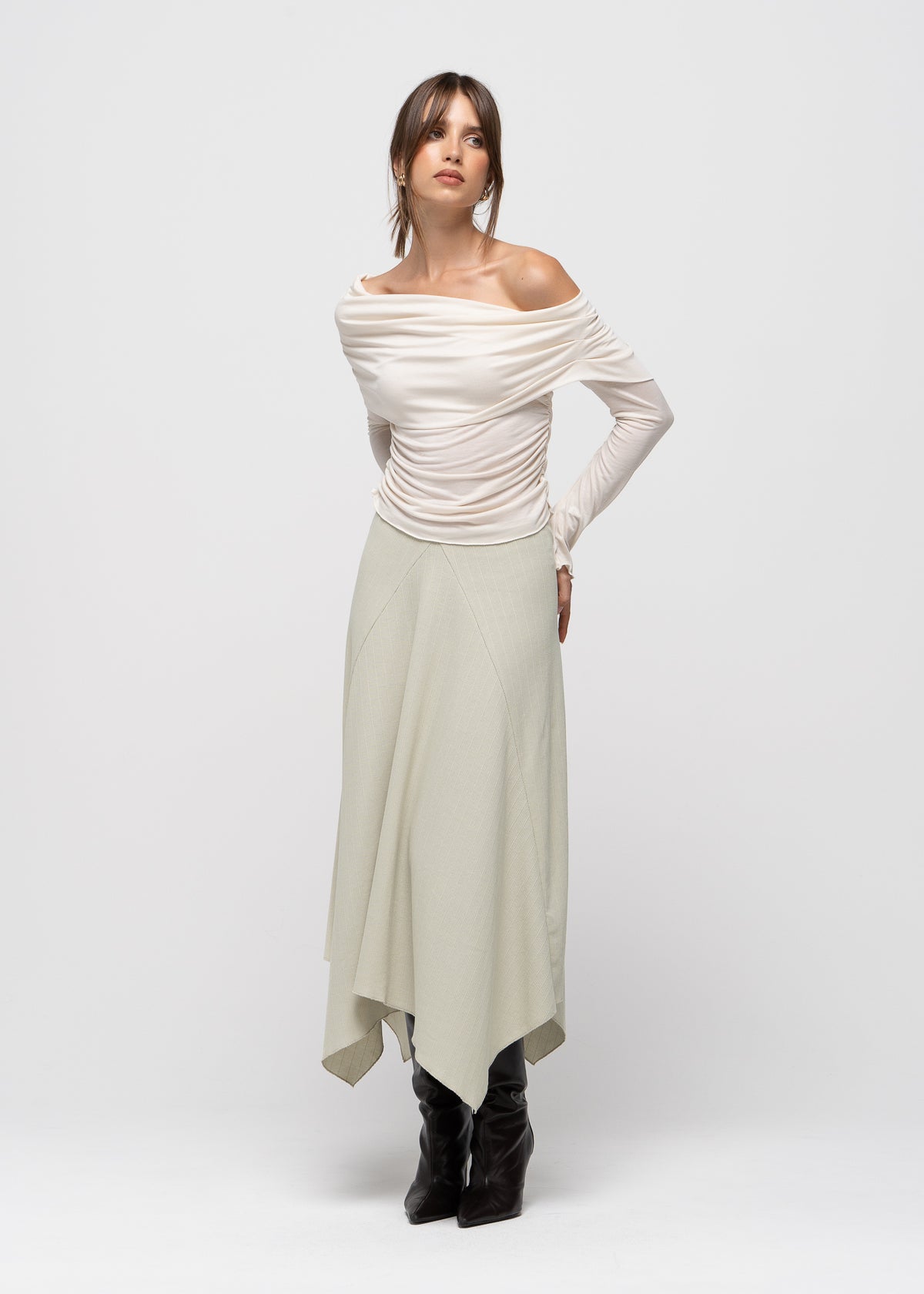 Nadia Handkerchief Midi Skirt