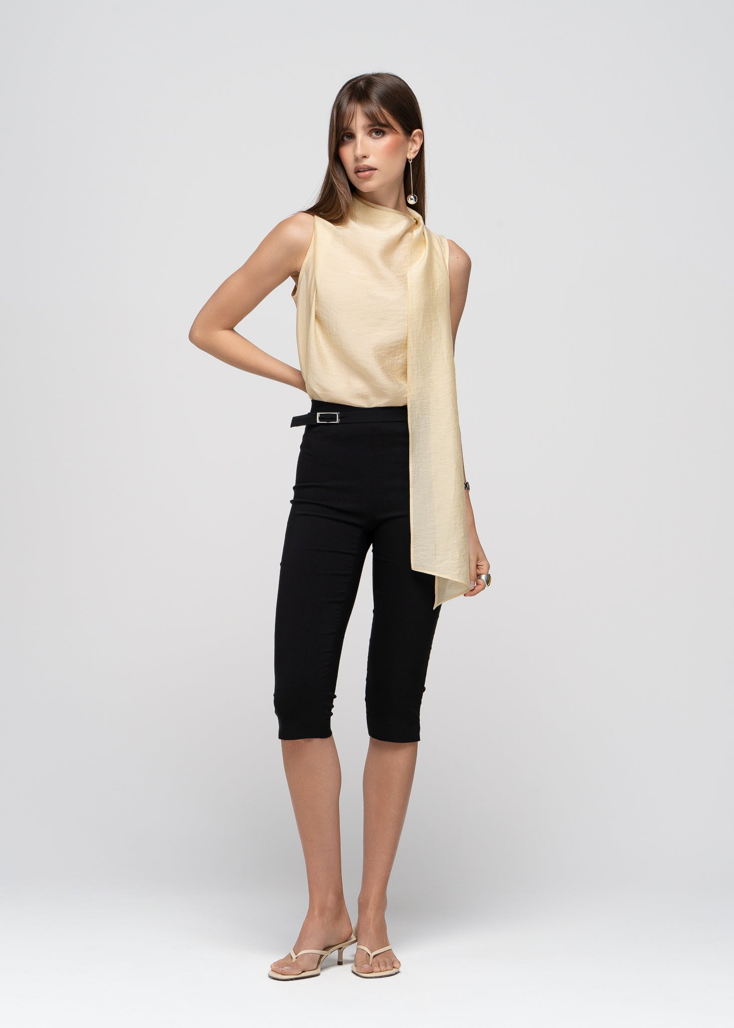 Brisa Back-Drape Top - Butter Yellow