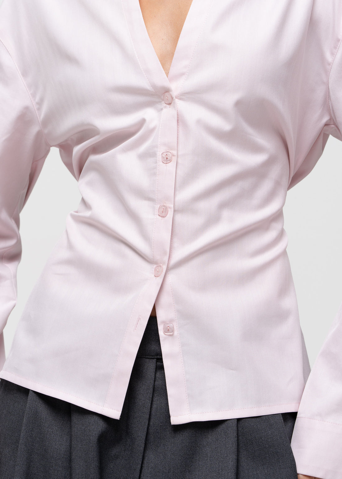 Bianca Cotton Adjustable Shirt - Pink
