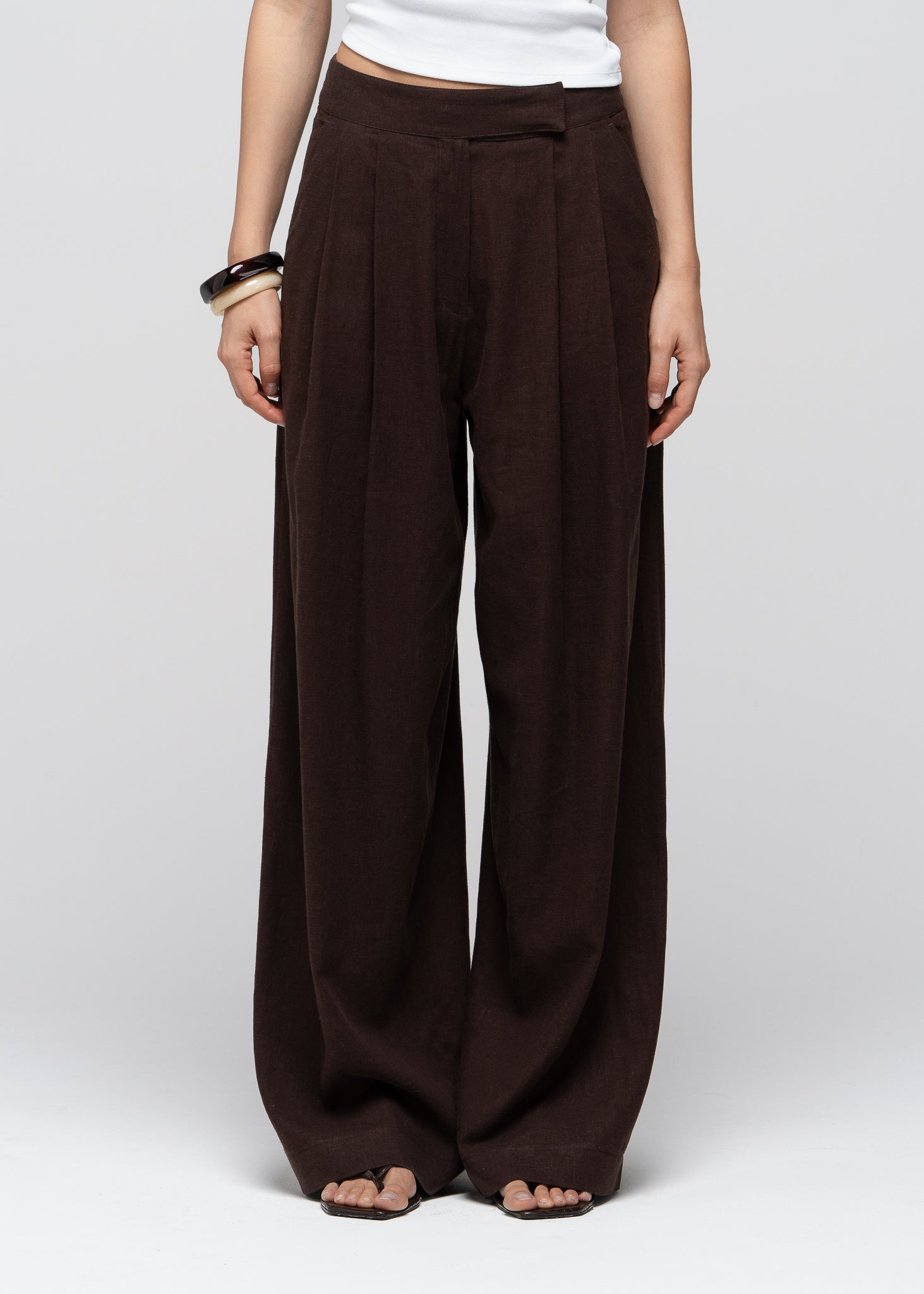 Nolla Linen Wide Leg Trousers