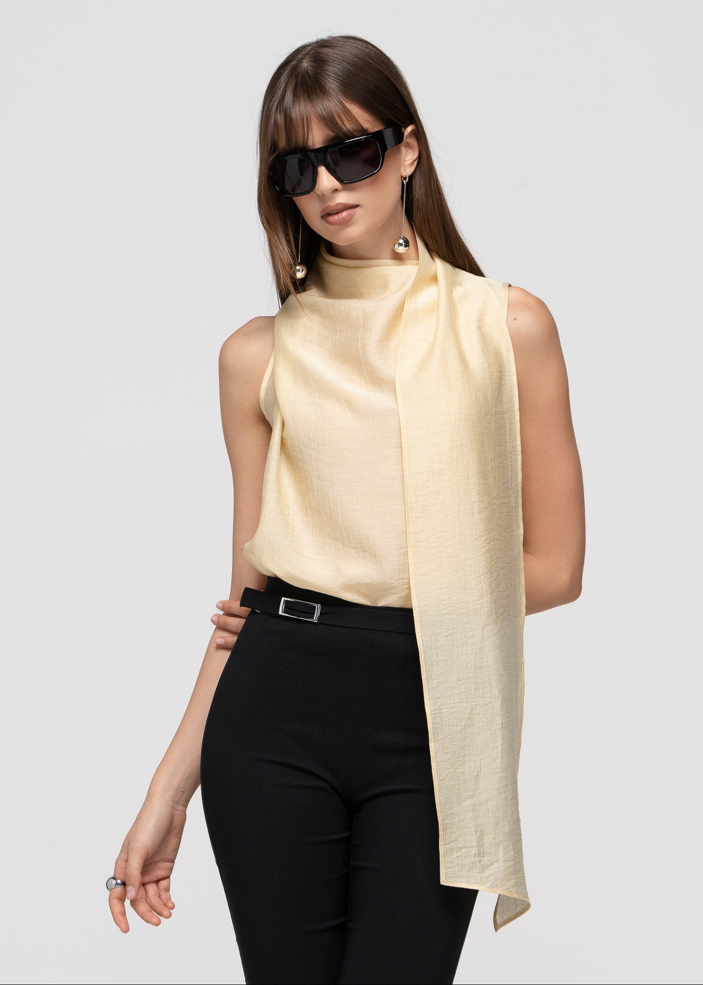 Brisa Back-Drape Top - Butter Yellow