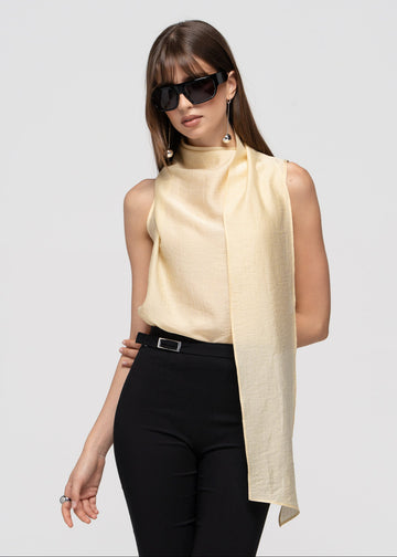 Brisa Back-Drape Top - Butter Yellow