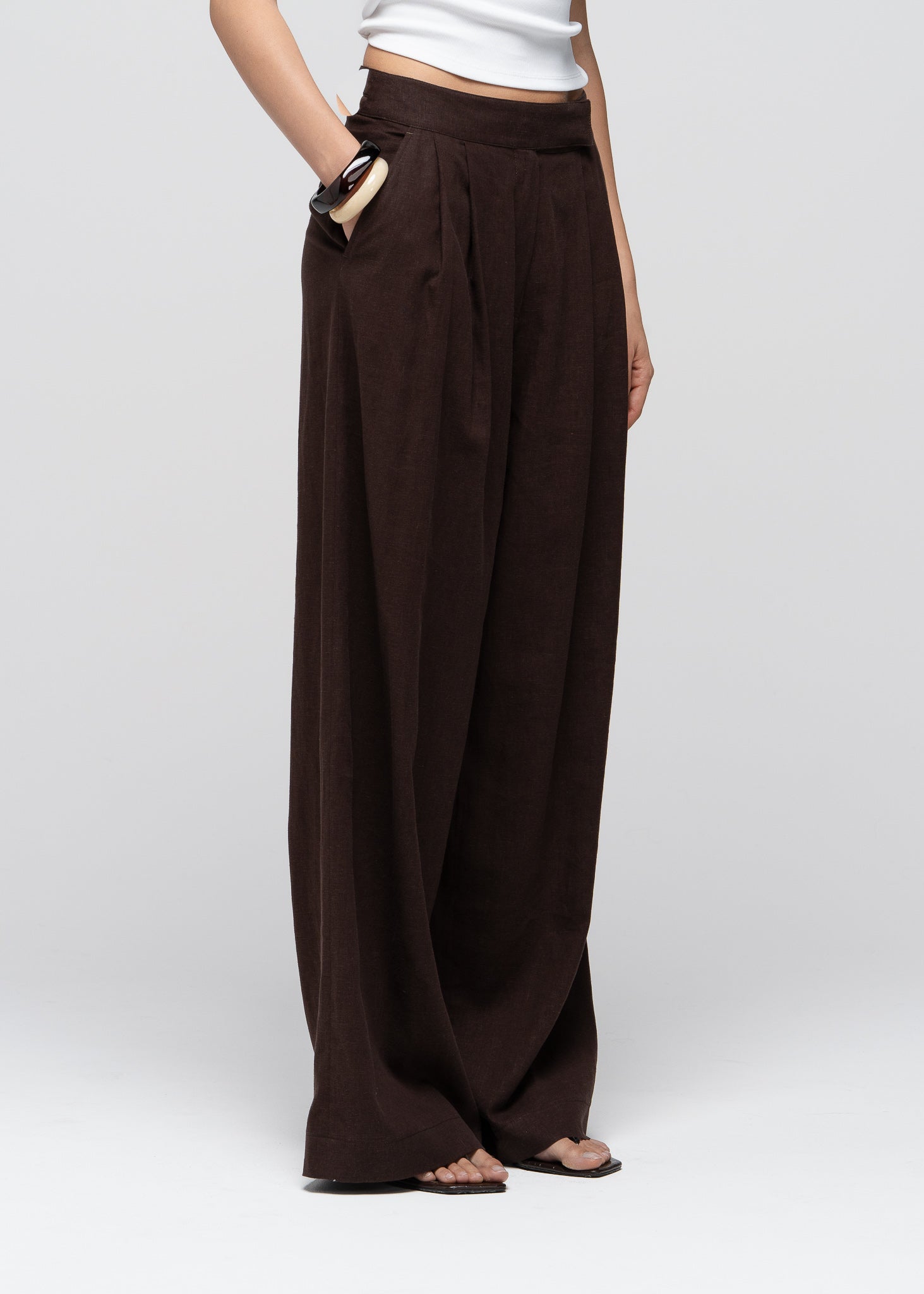 Nolla Linen Wide Leg Trousers