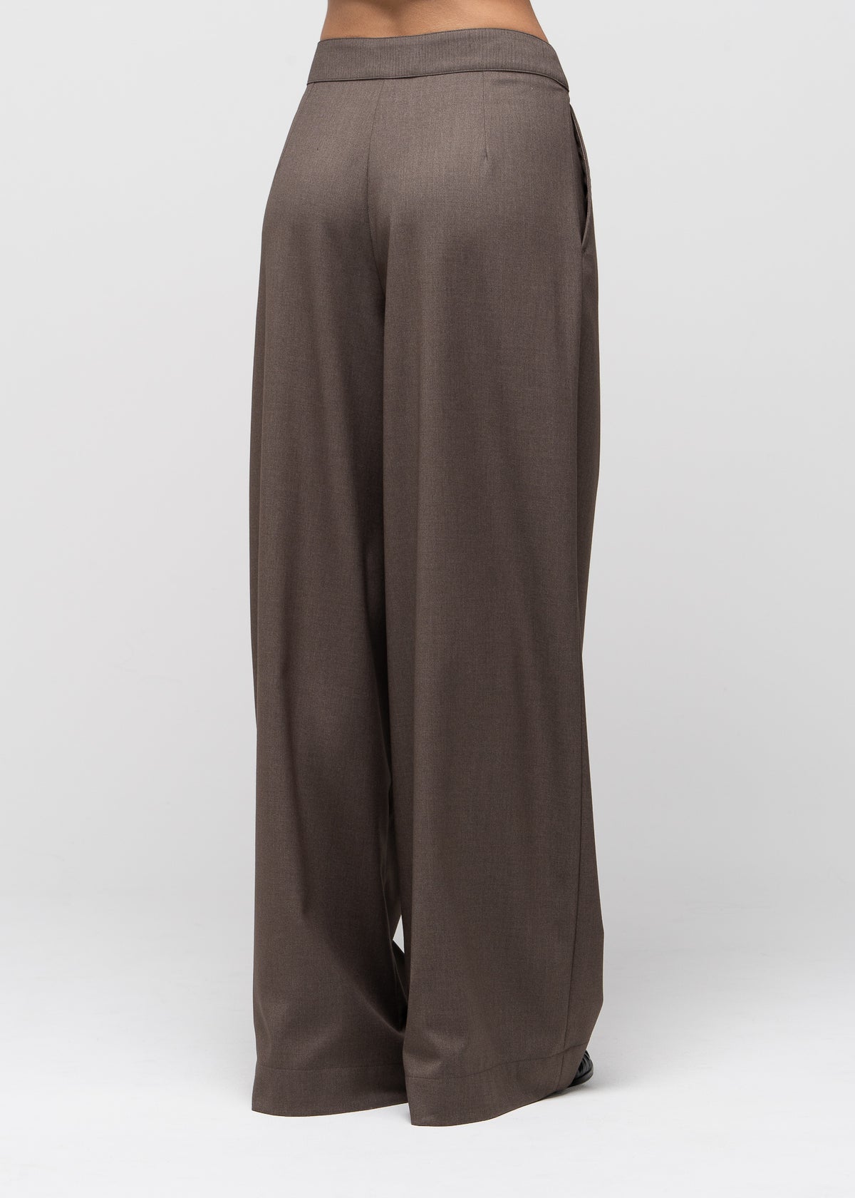 Bianca Wide Leg Trousers - Taupe