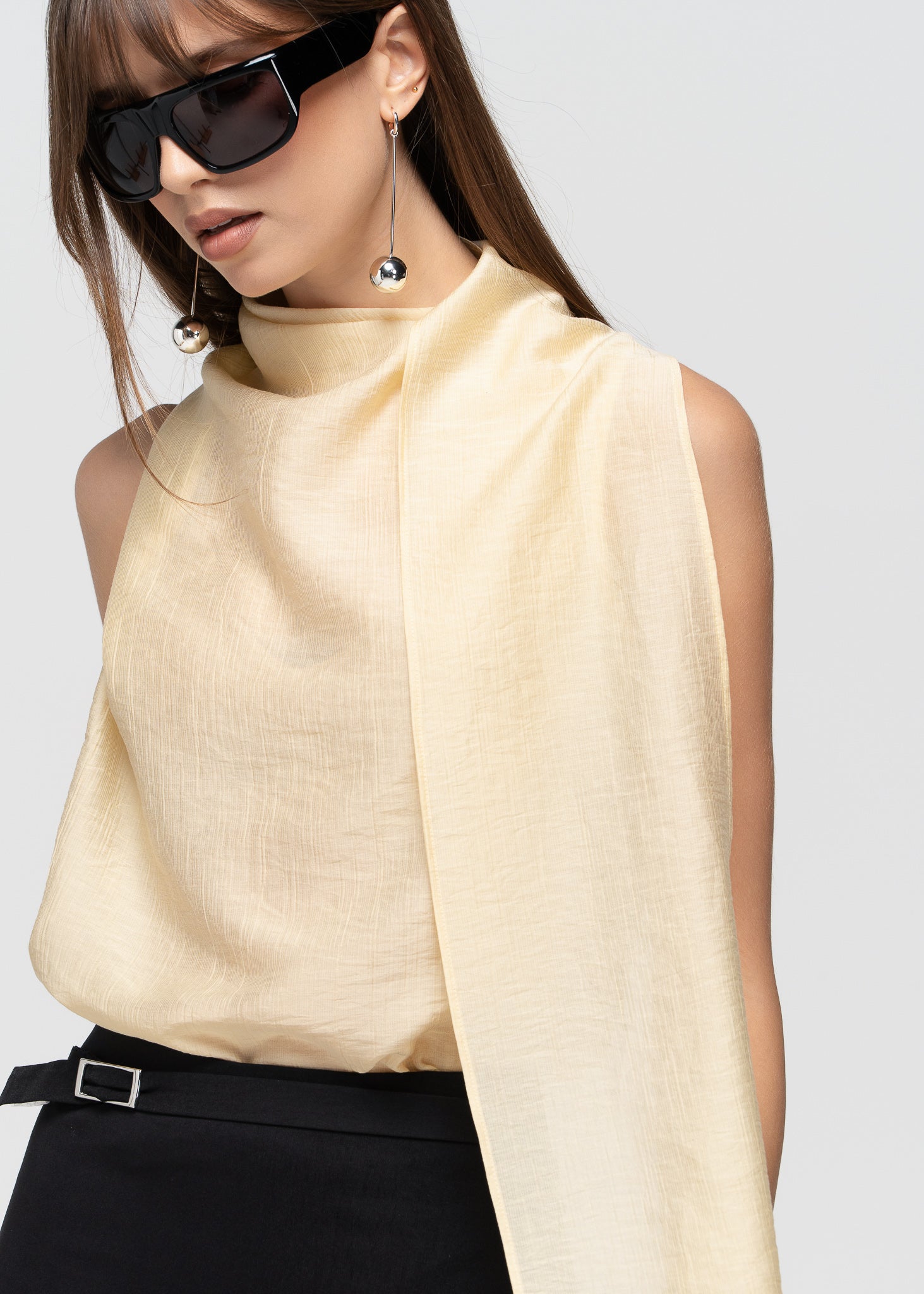 Brisa Back-Drape Top - Butter Yellow