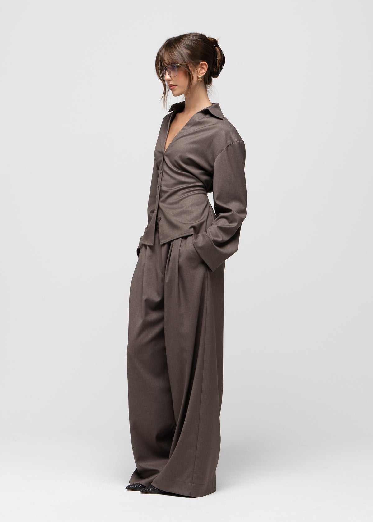 Bianca Adjustable Shirt - Taupe