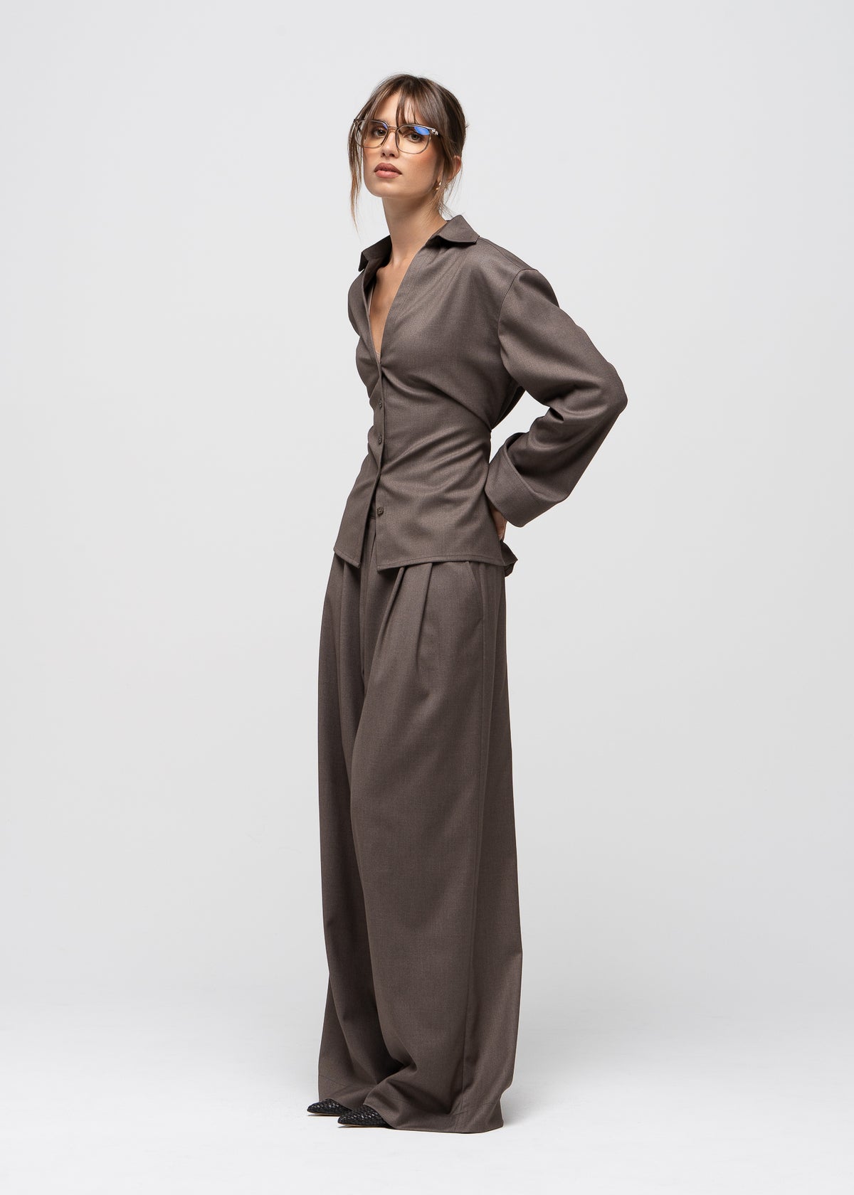 Bianca Adjustable Shirt - Taupe