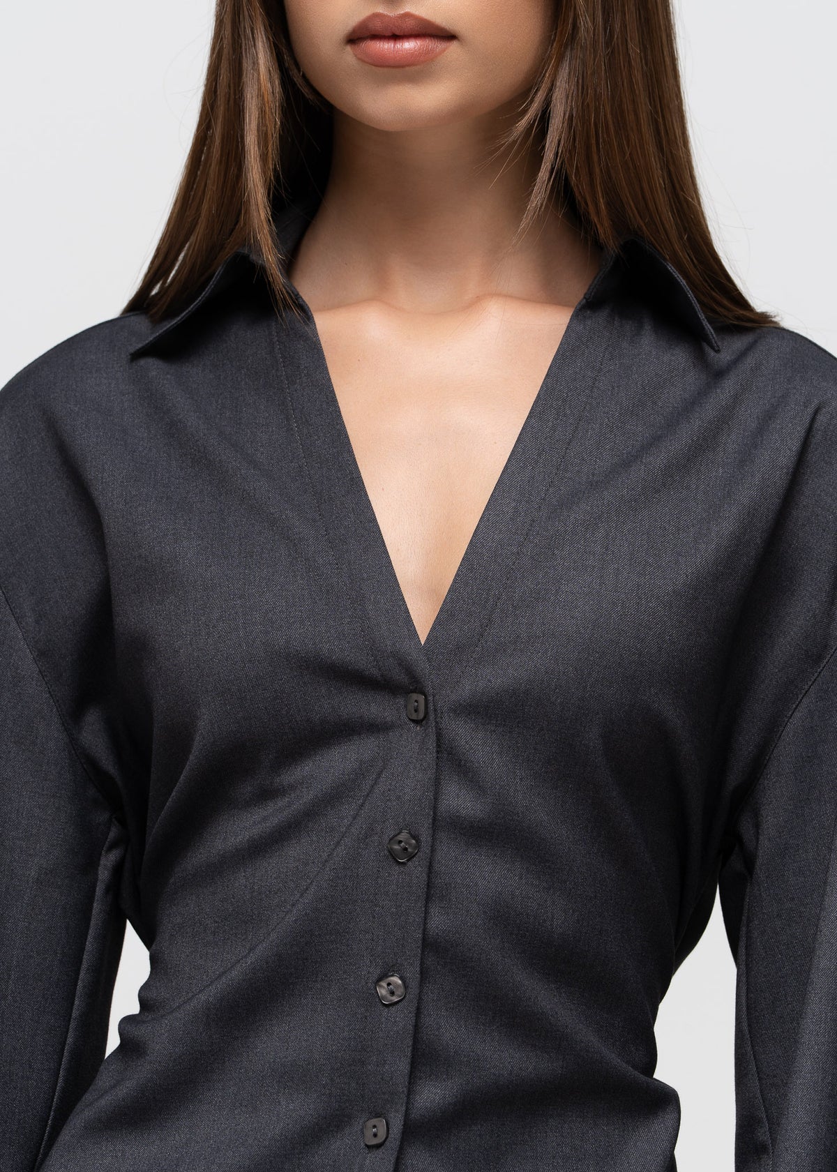 Bianca Adjustable Shirt - Anthracite