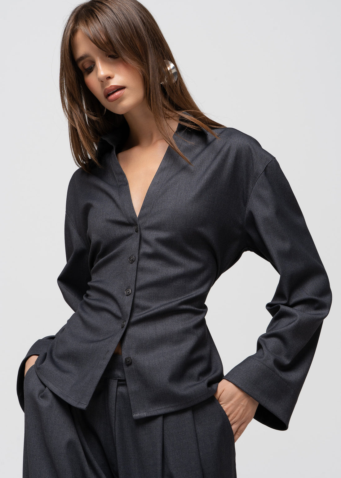 Bianca Adjustable Shirt - Anthracite
