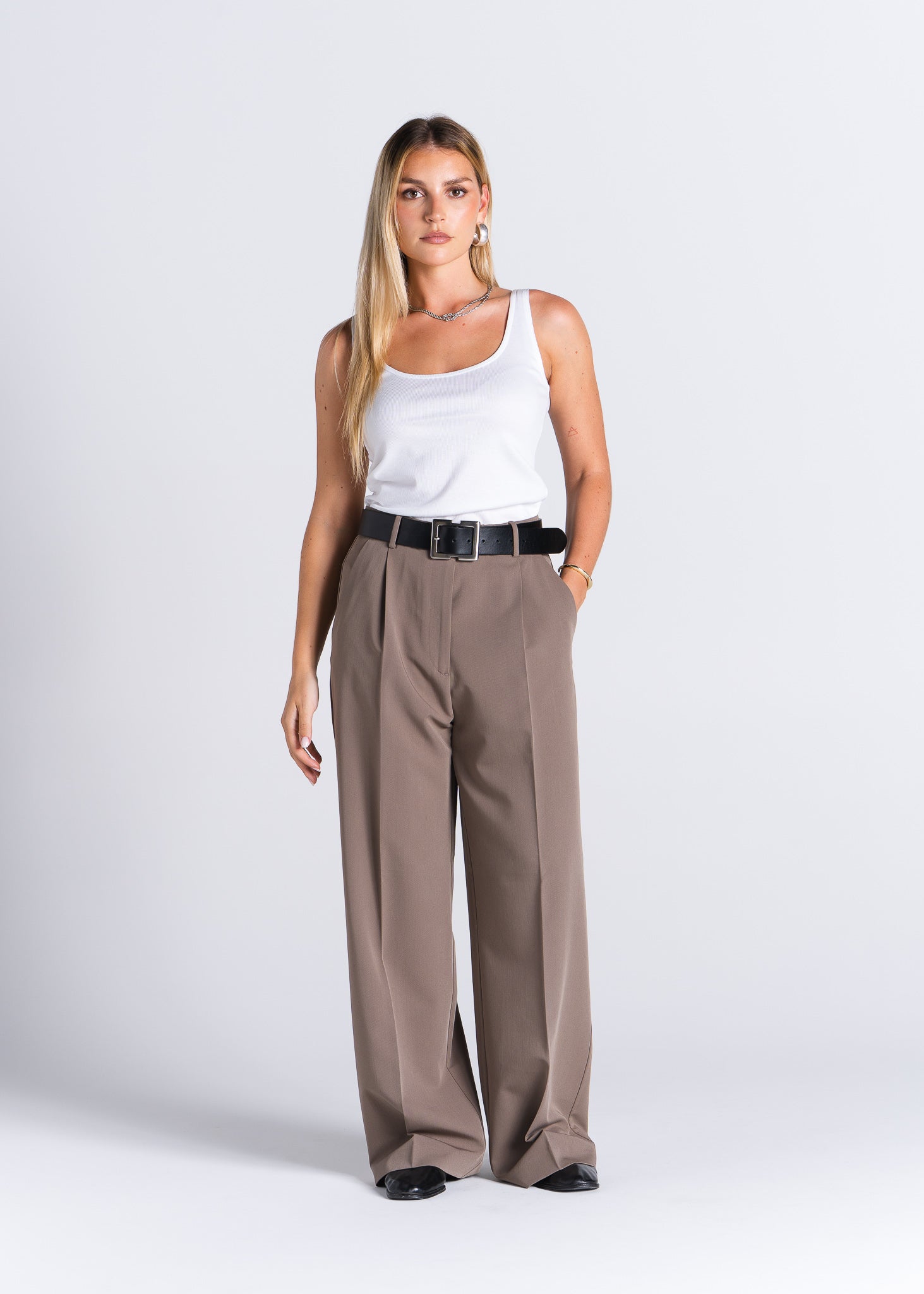 Jagger Tailored Trousers - Taupe