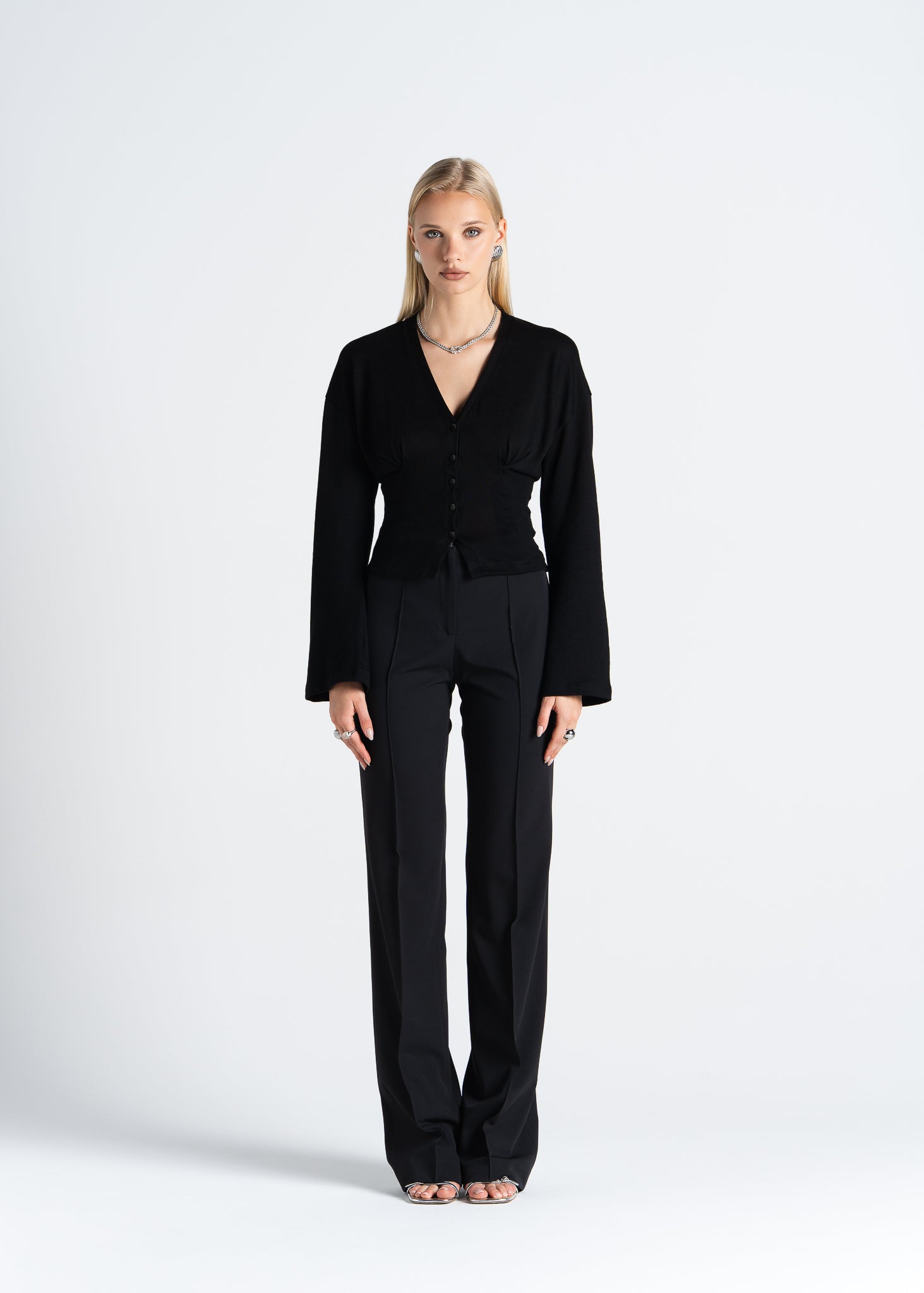 Jagger Flare Trousers - Black