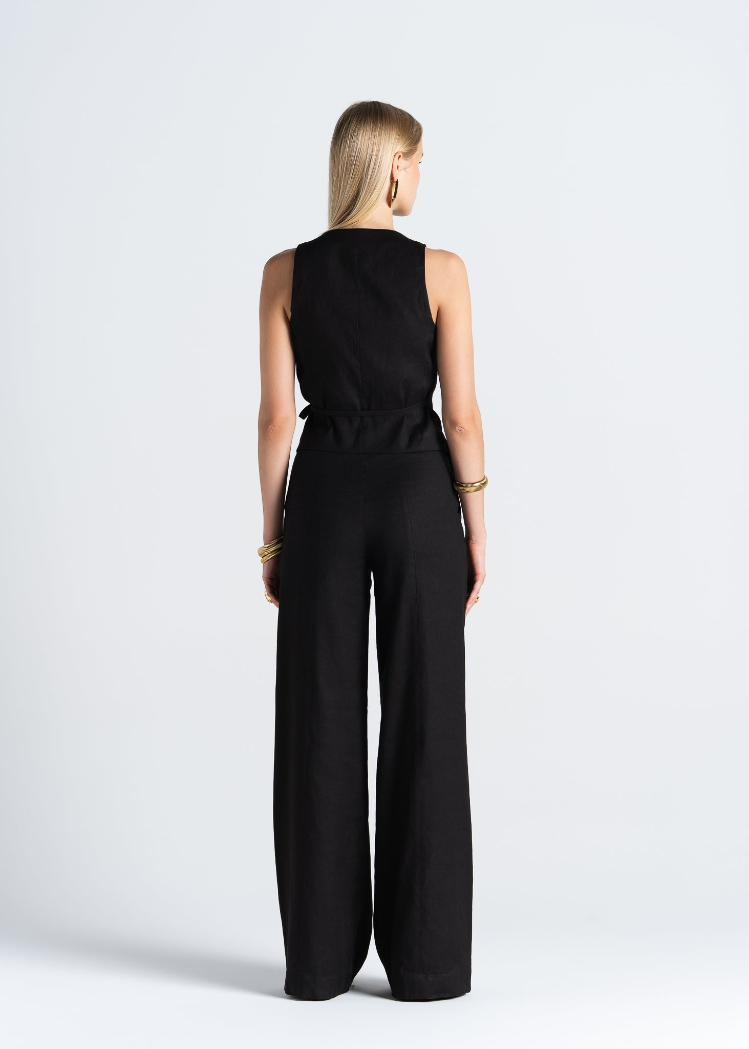 Elise Wide-Leg Linen Trousers