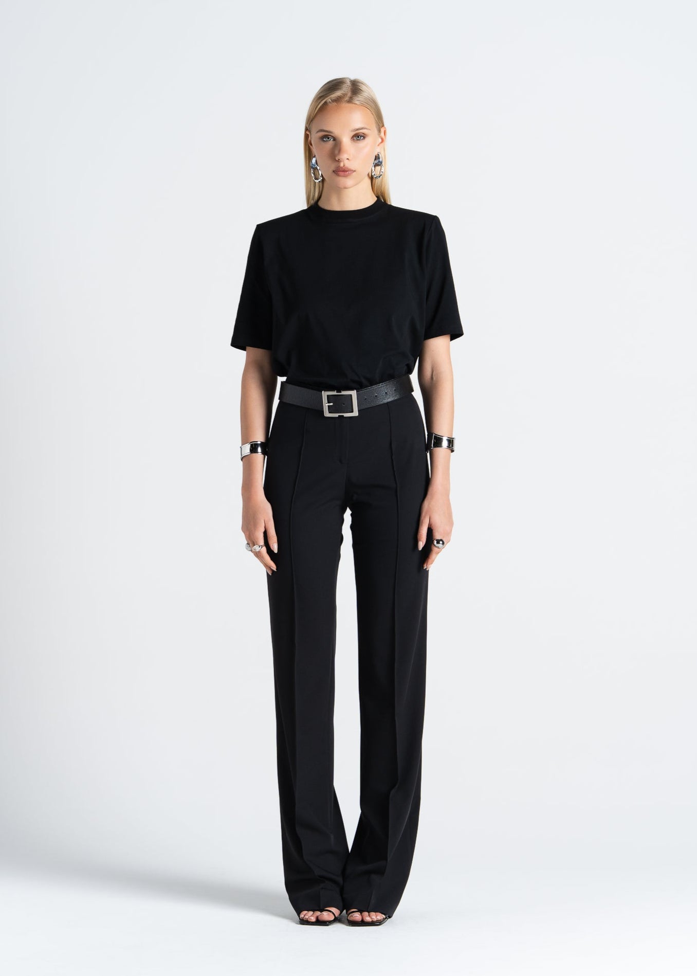 Boxy Fit Shoulder Pad T-Shirt