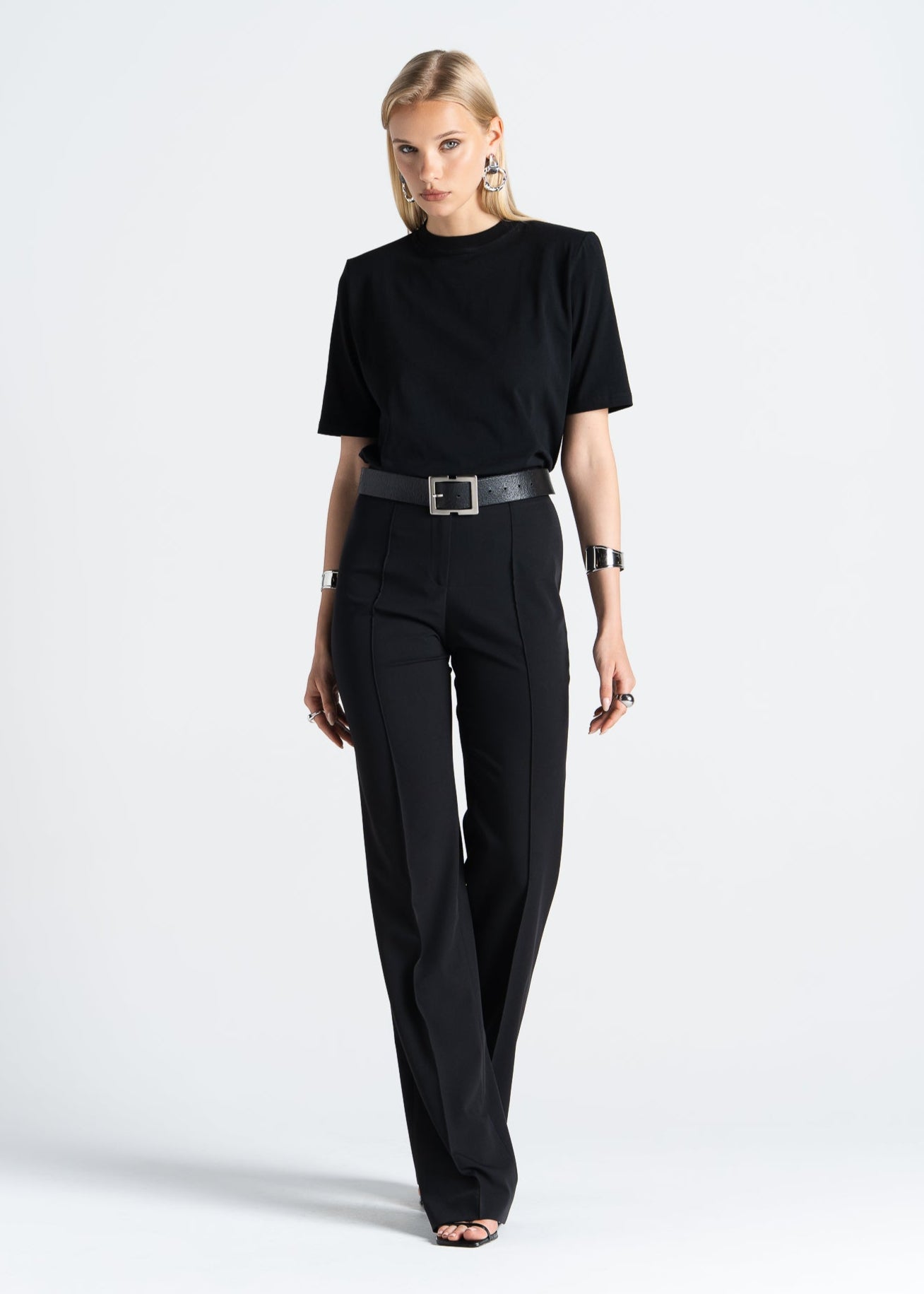 Boxy Fit Shoulder Pad T-Shirt