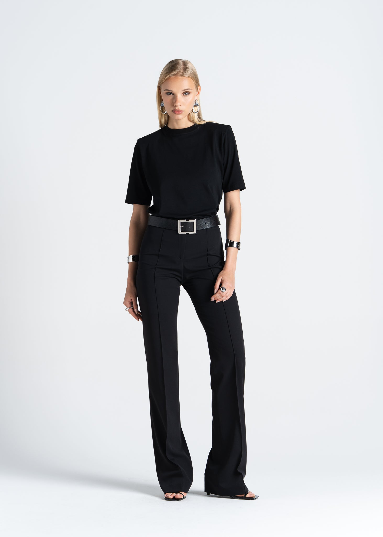 Boxy Fit Shoulder Pad T-Shirt