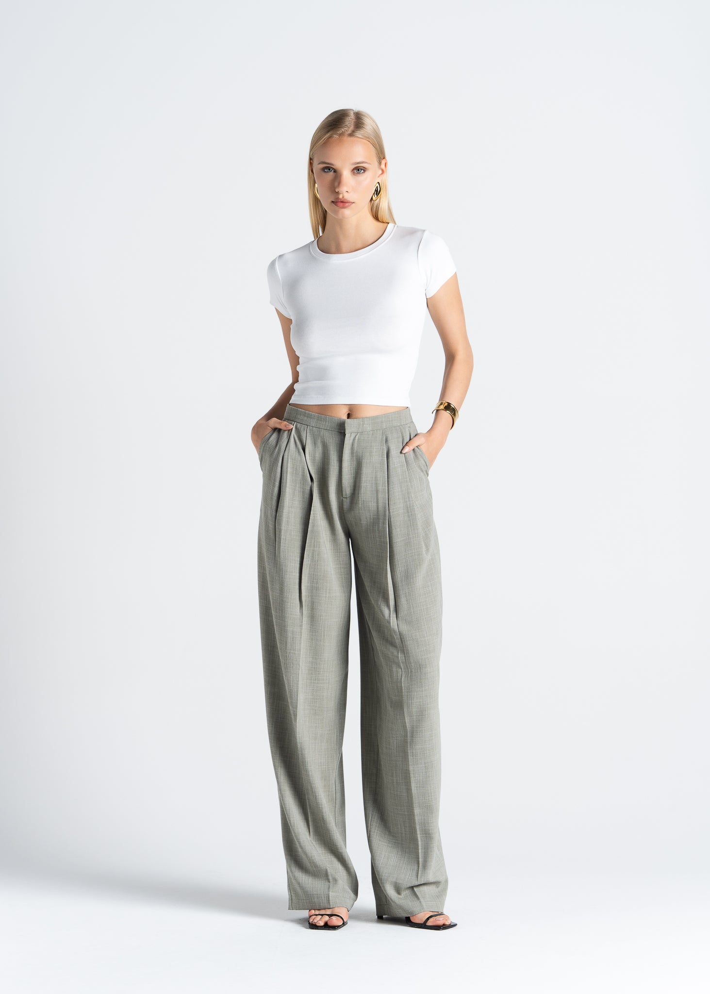 Moss Relaxed Wide-Leg Trousers