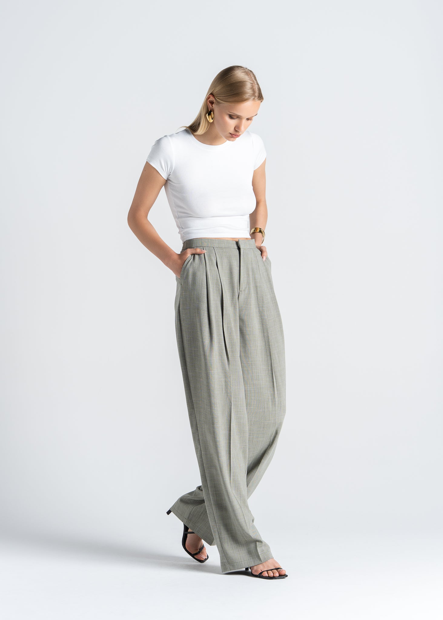 Moss Relaxed Wide-Leg Trousers