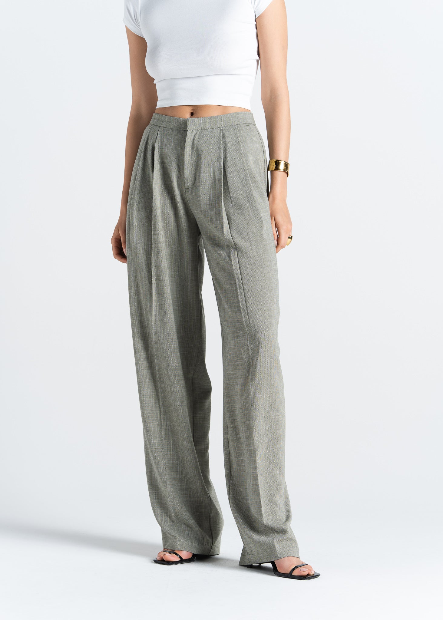 Moss Relaxed Wide-Leg Trousers