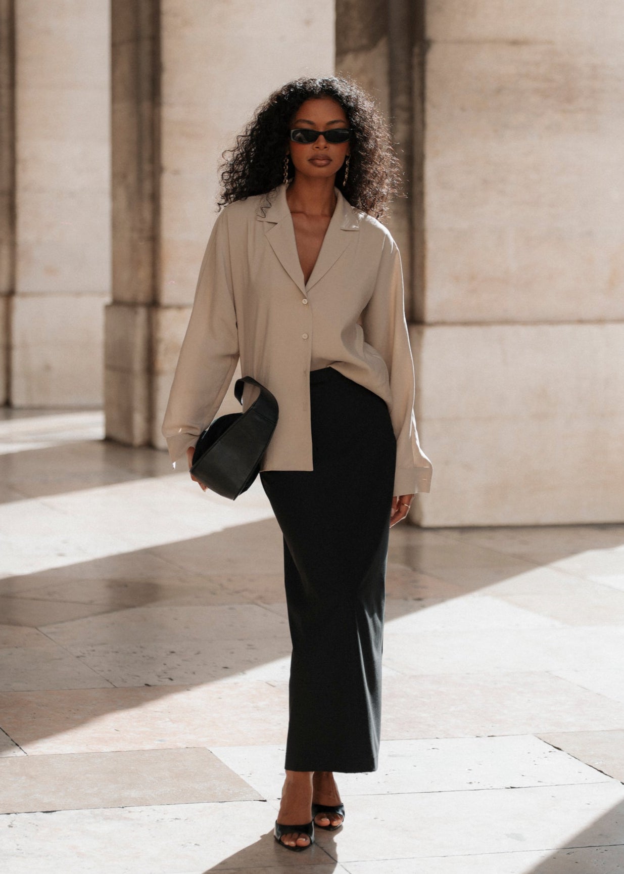 Lea Flowy Blouse With Collar