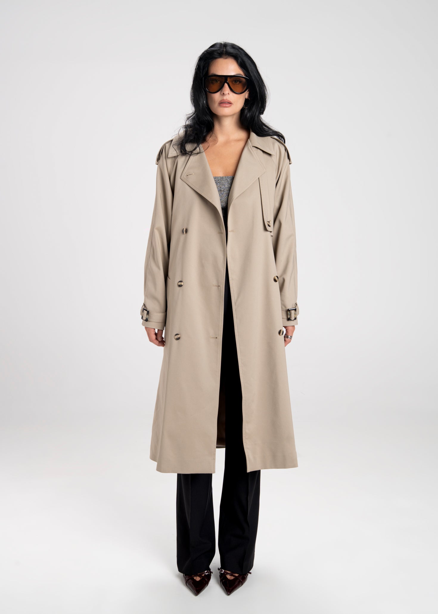 90's Long Trench Coat