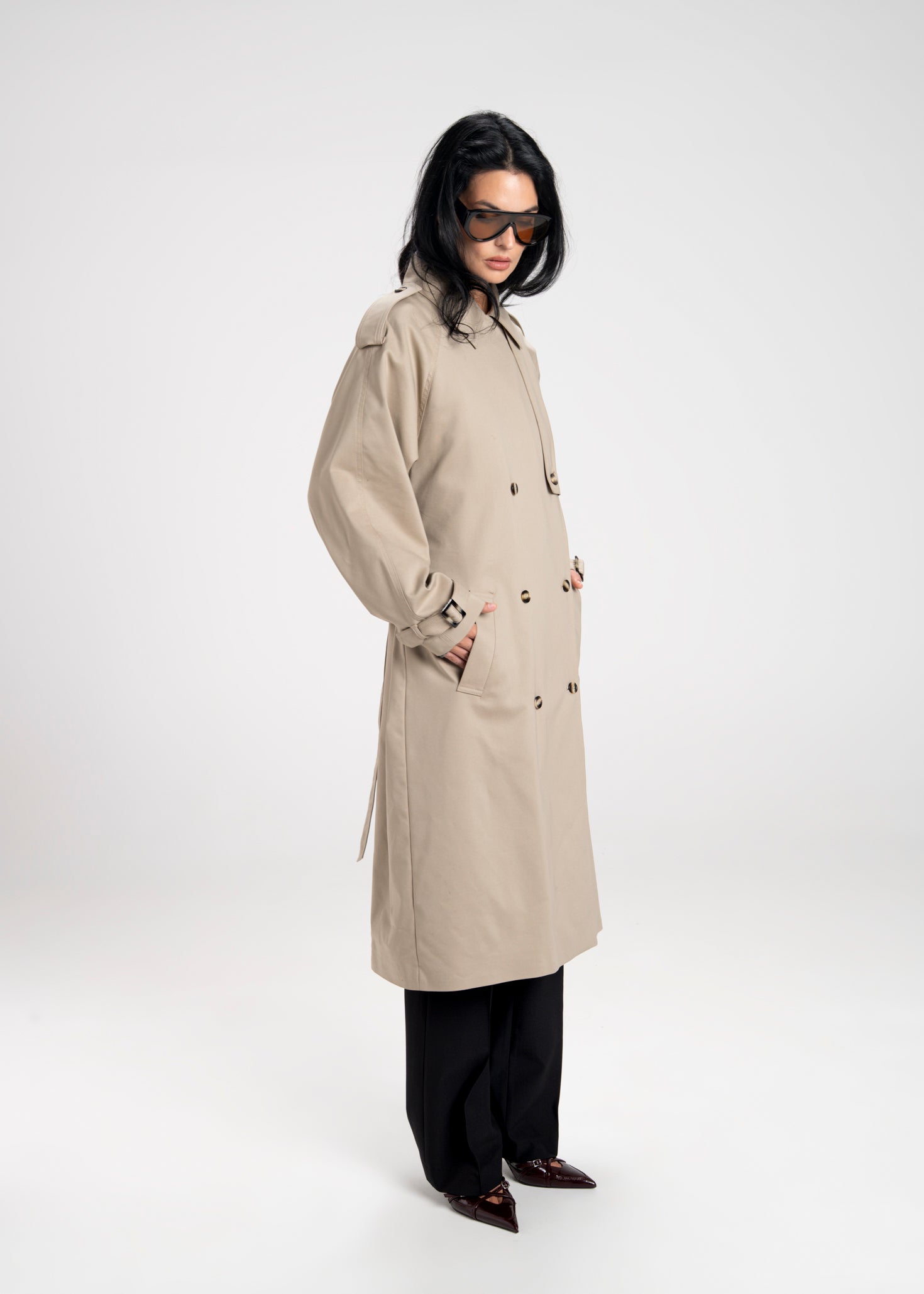 90's Long Trench Coat