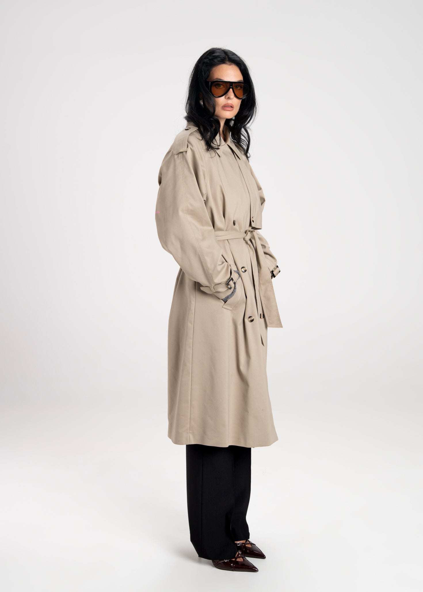 90's Long Trench Coat