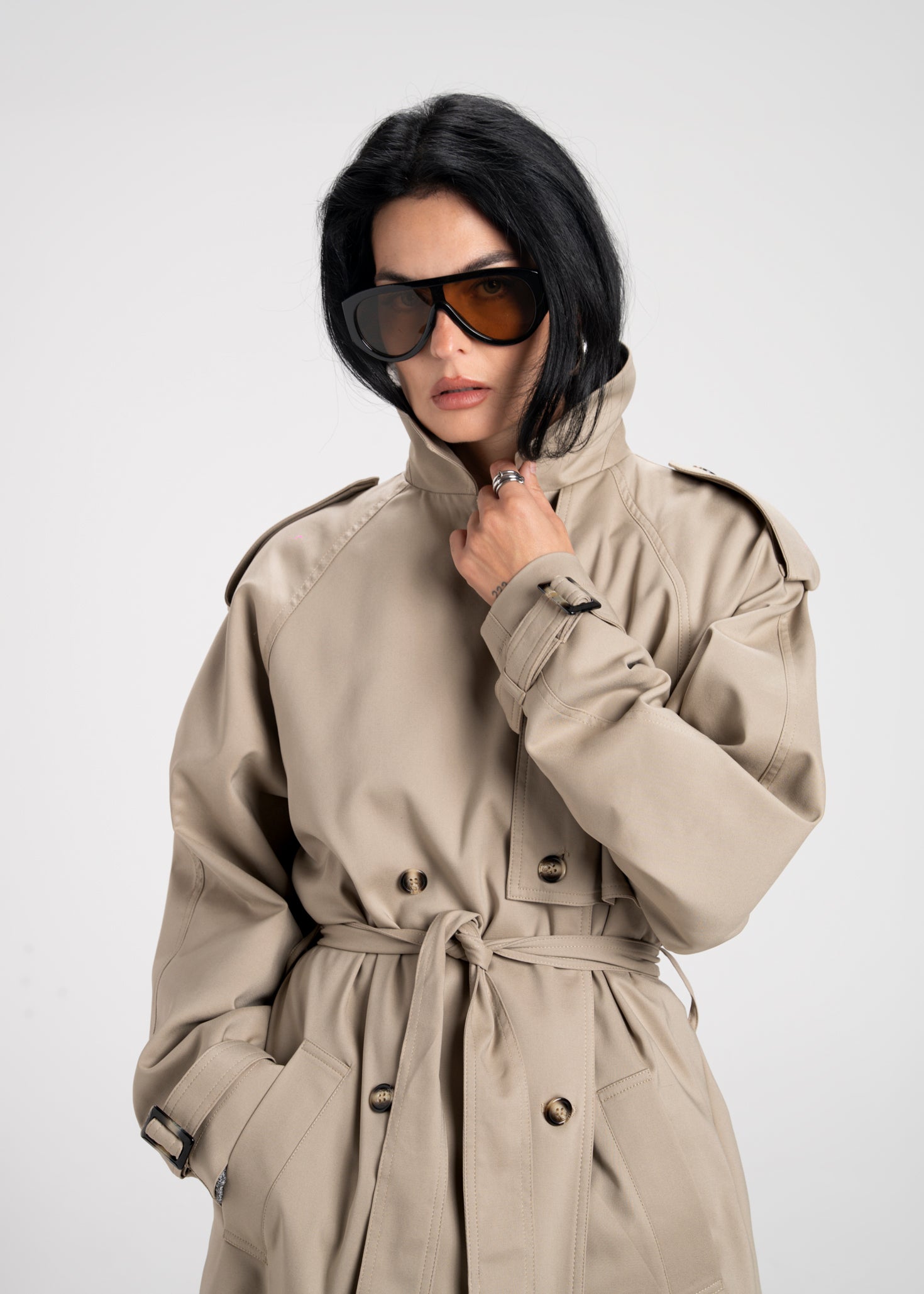 ジャケット・アウター Oversized Trench Coat ジャケット・アウター Oversized Trench Coat Adult Oversized