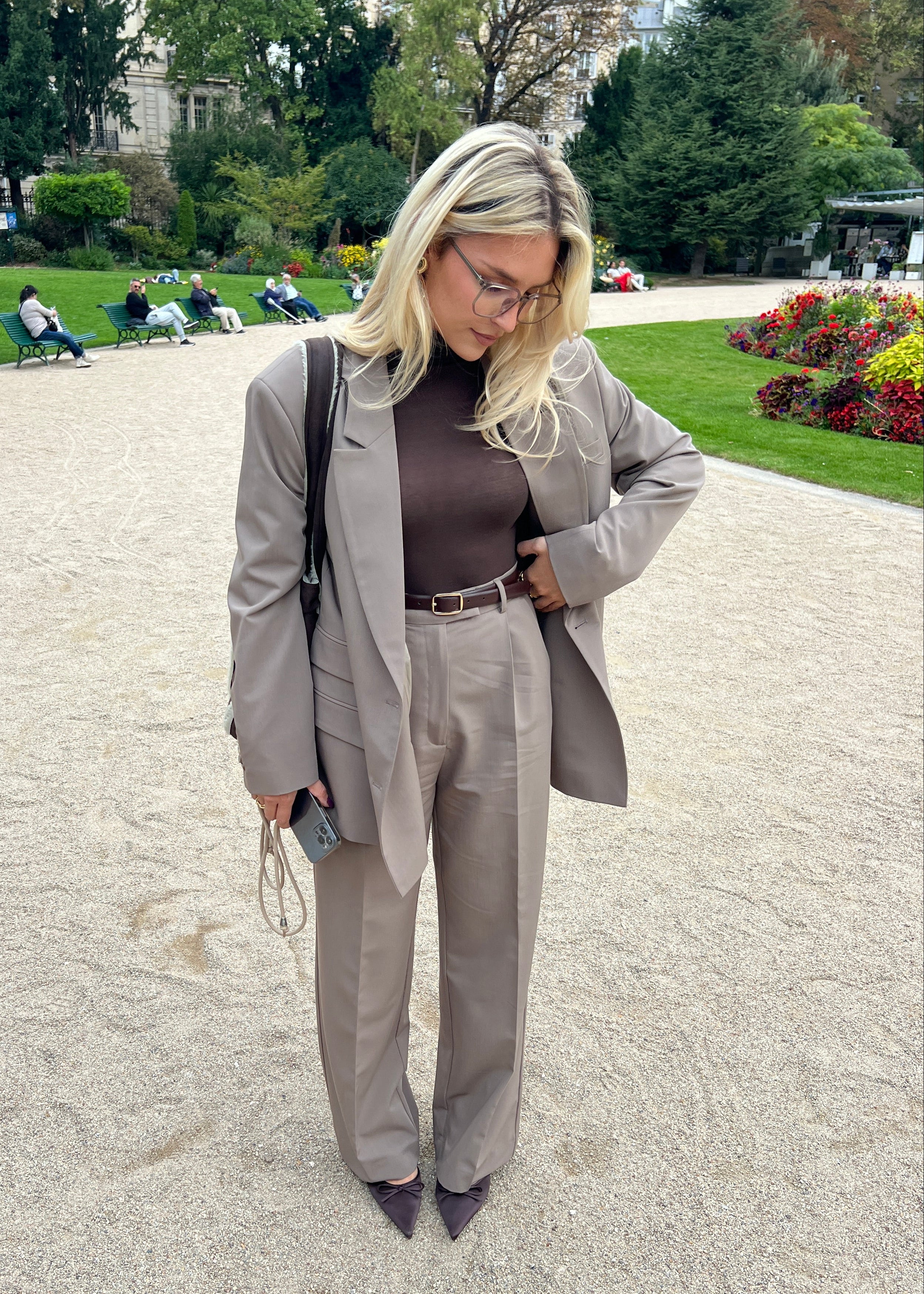 Jagger Tailored Trousers - Taupe