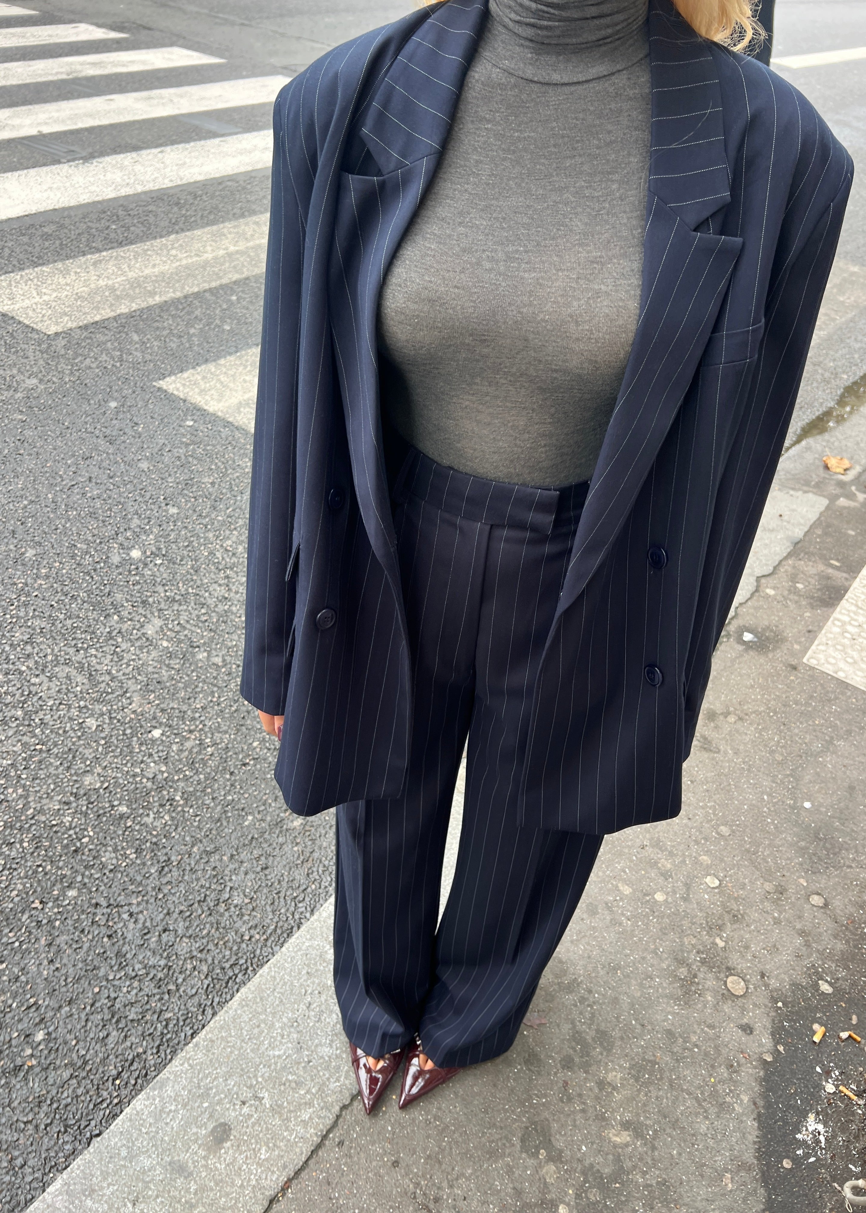 Belle Turtleneck Bodysuit - Grey