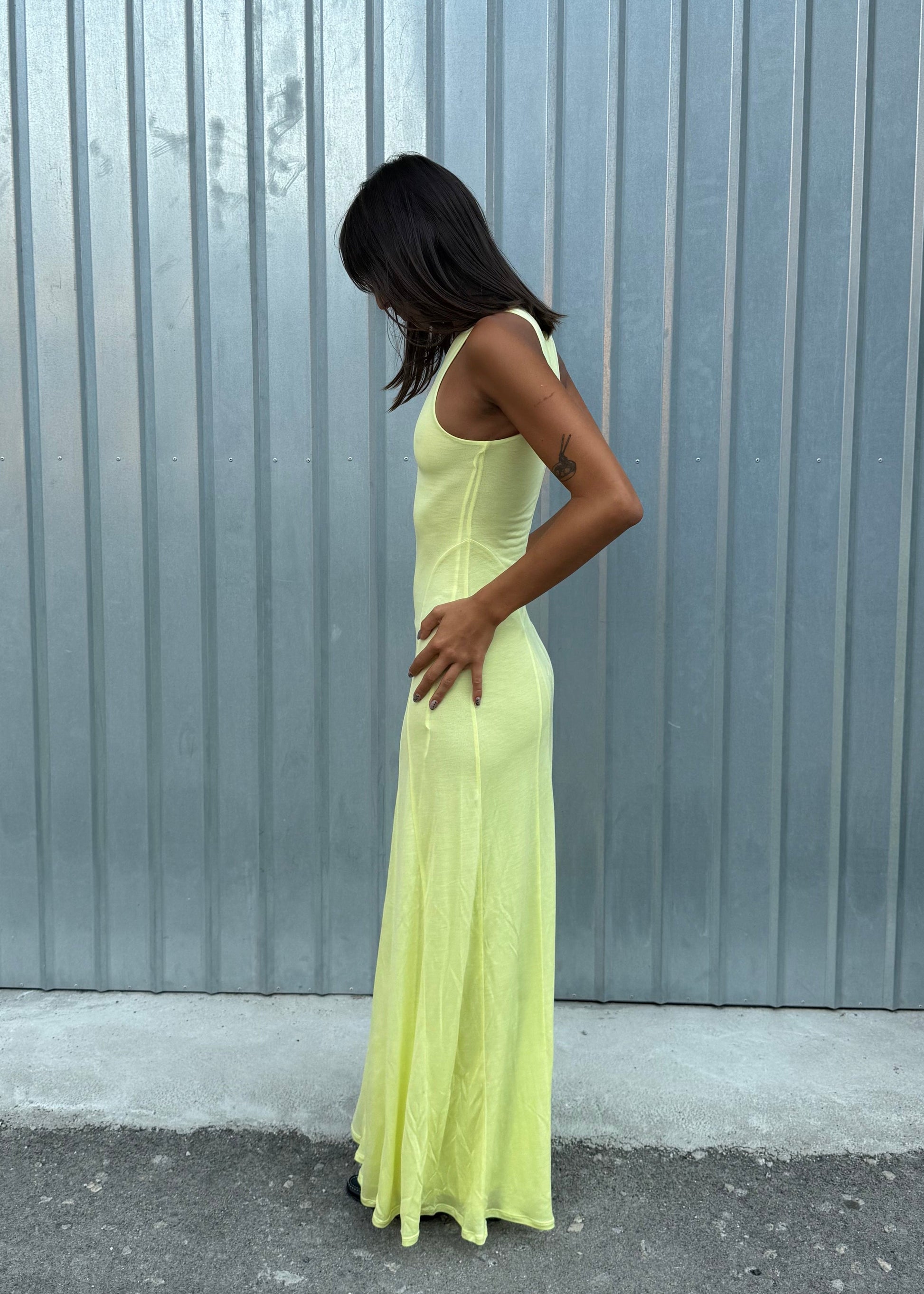 lime green flowy dress Lime Green Romantic See Through Tulle Ball Gown Prom Dress Formal Dress