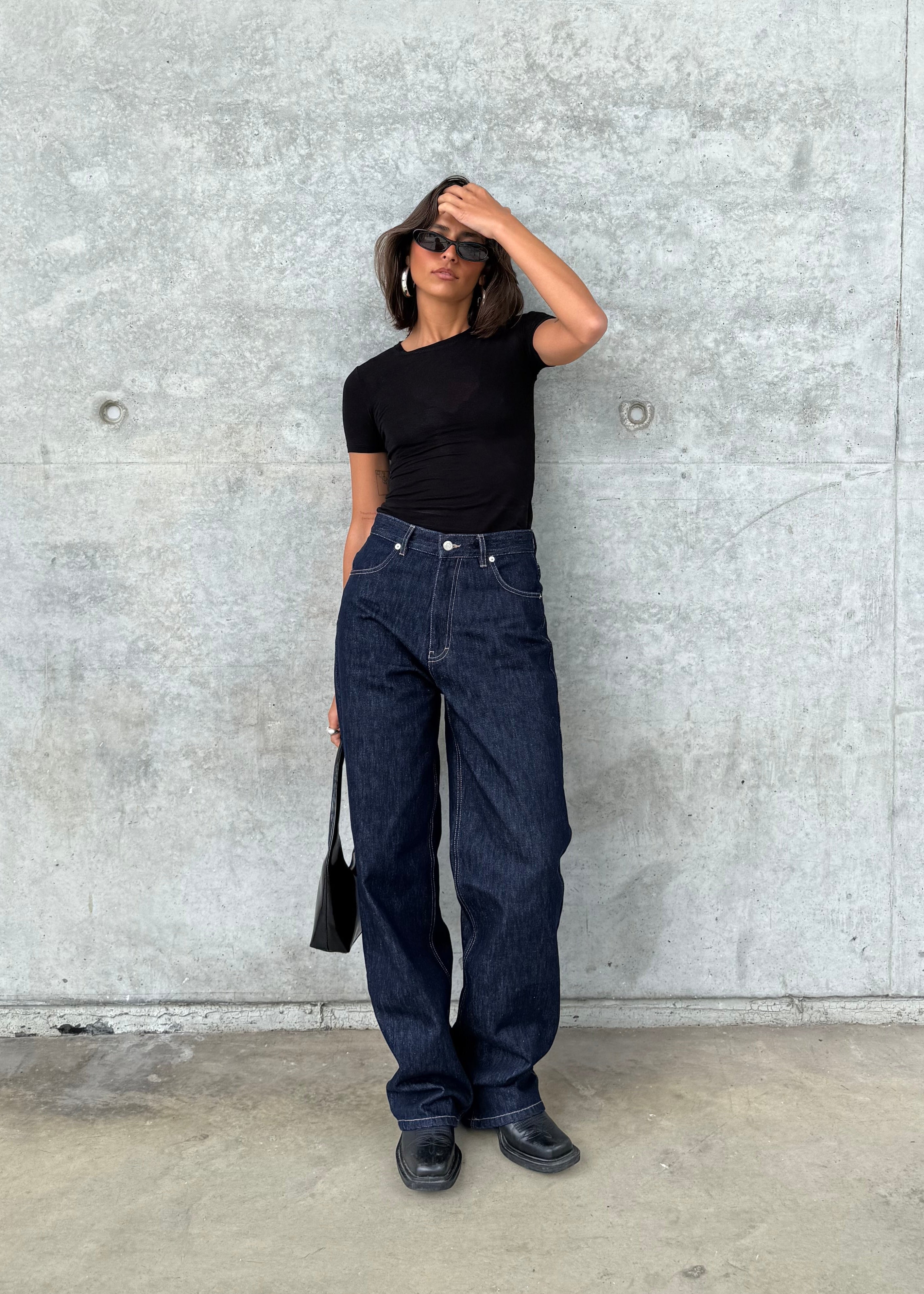 Knox Relaxed Straight Jeans - Dark Wash