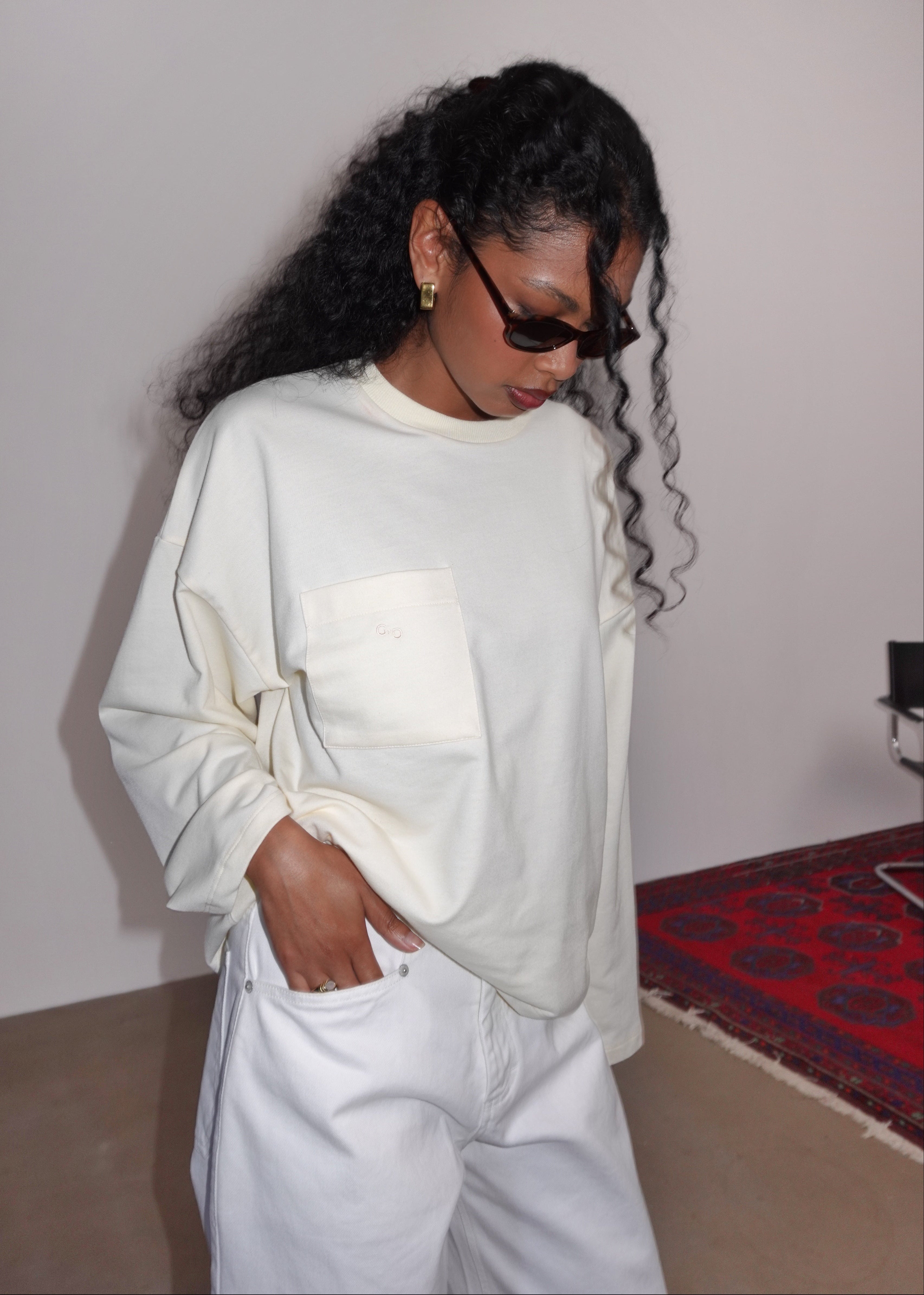 Brady Oversized Long Sleeve Top - Butter Yellow