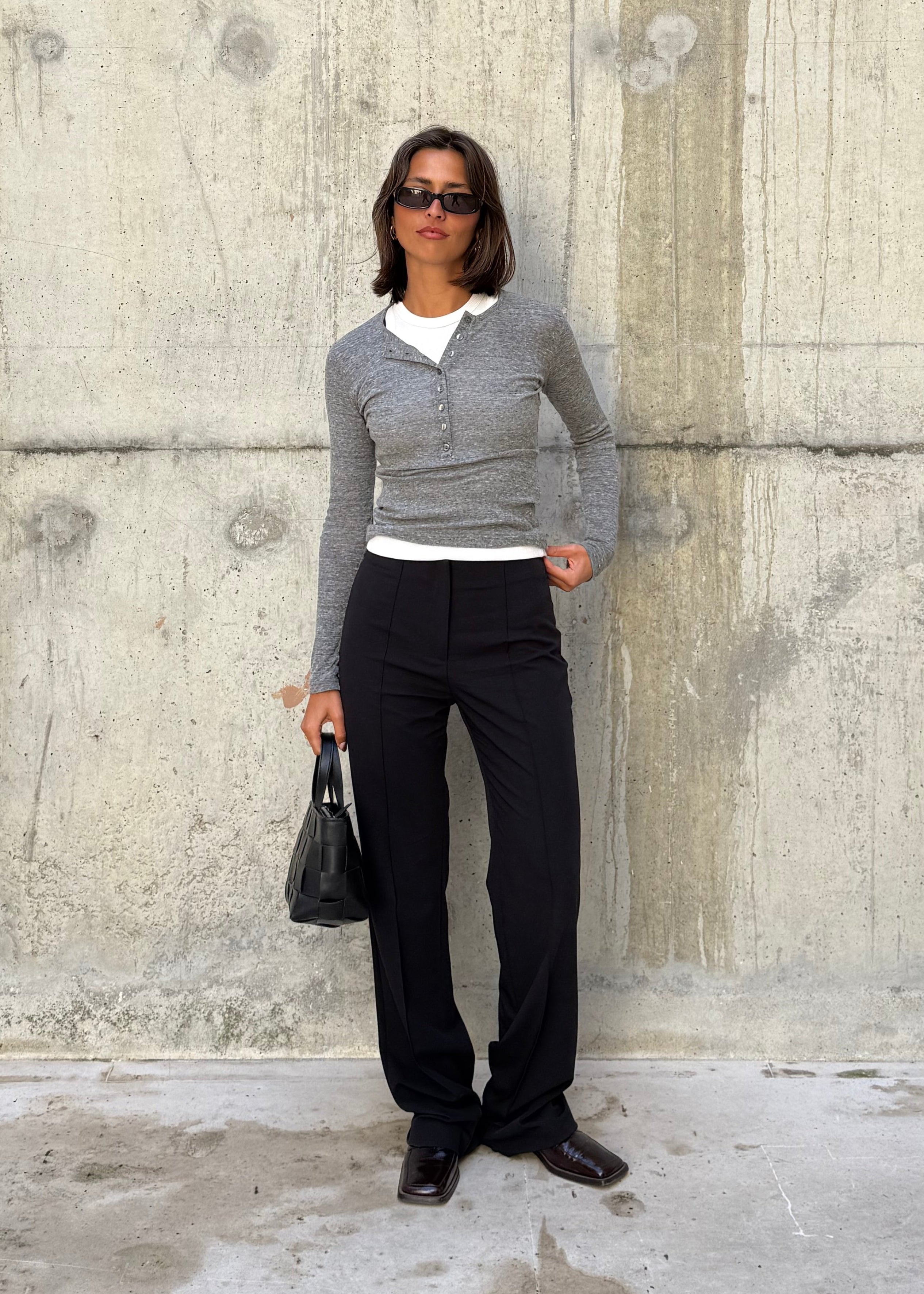 Reese Long Sleeve Top - Grey