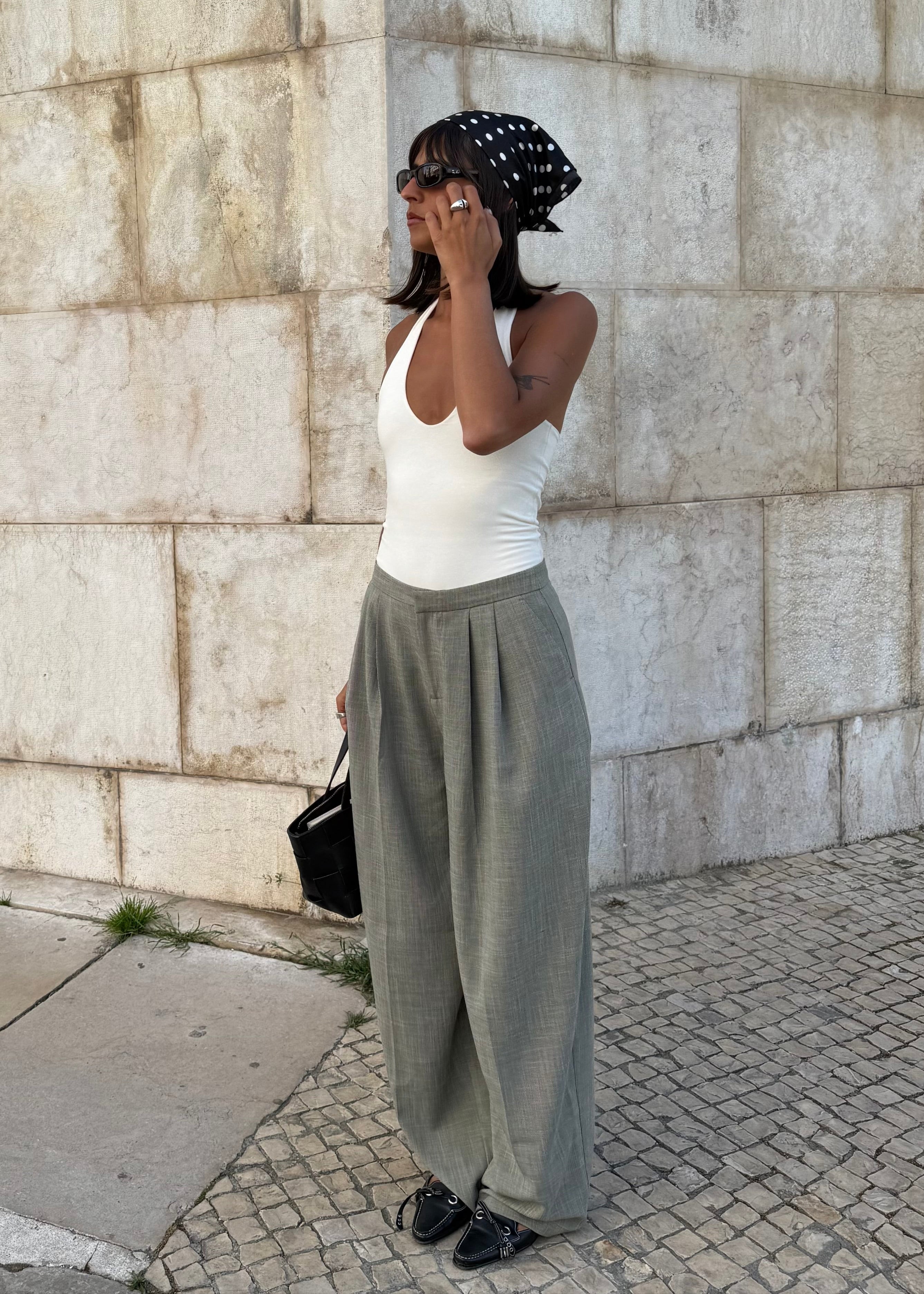 Moss Relaxed Wide-Leg Trousers