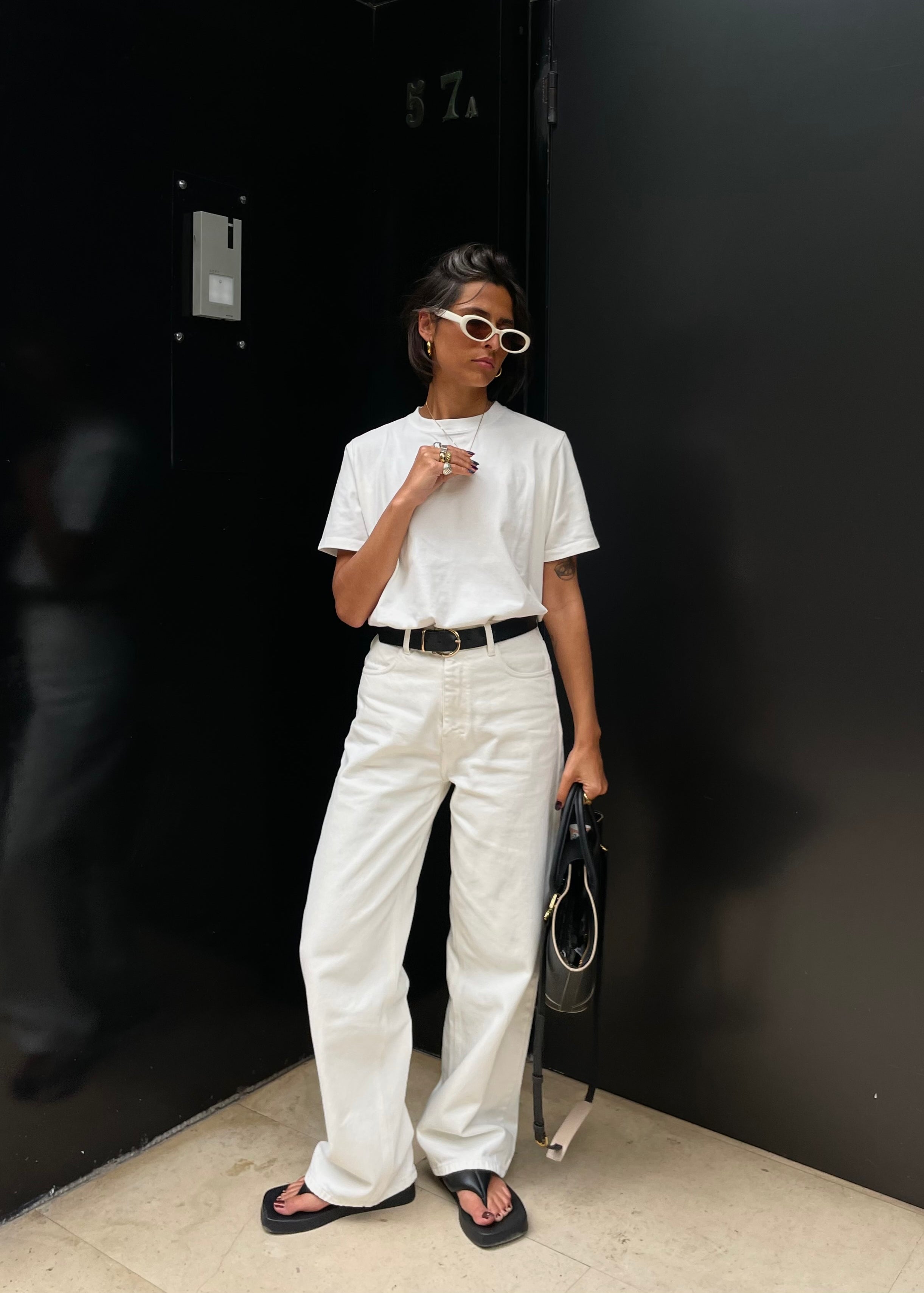 Damian Relaxed White Jeans
