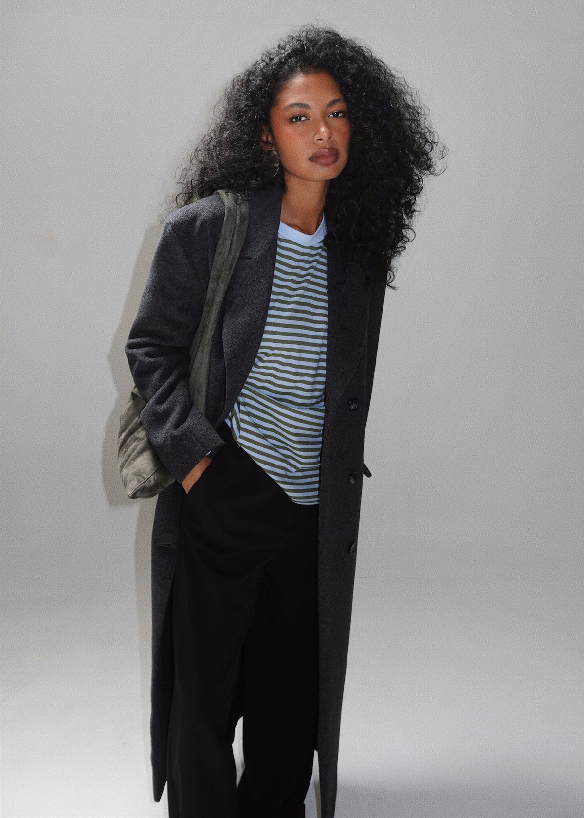 Atlas Oversized Striped Sweater - Green & Blue