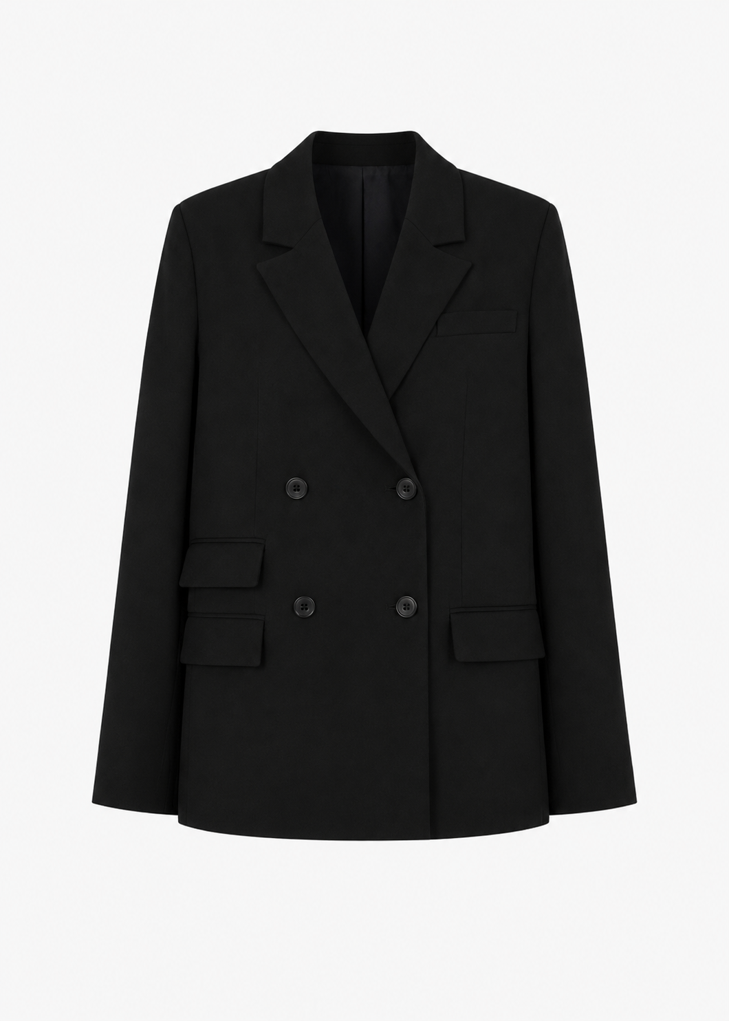 Jagger Double-Breasted Blazer Black