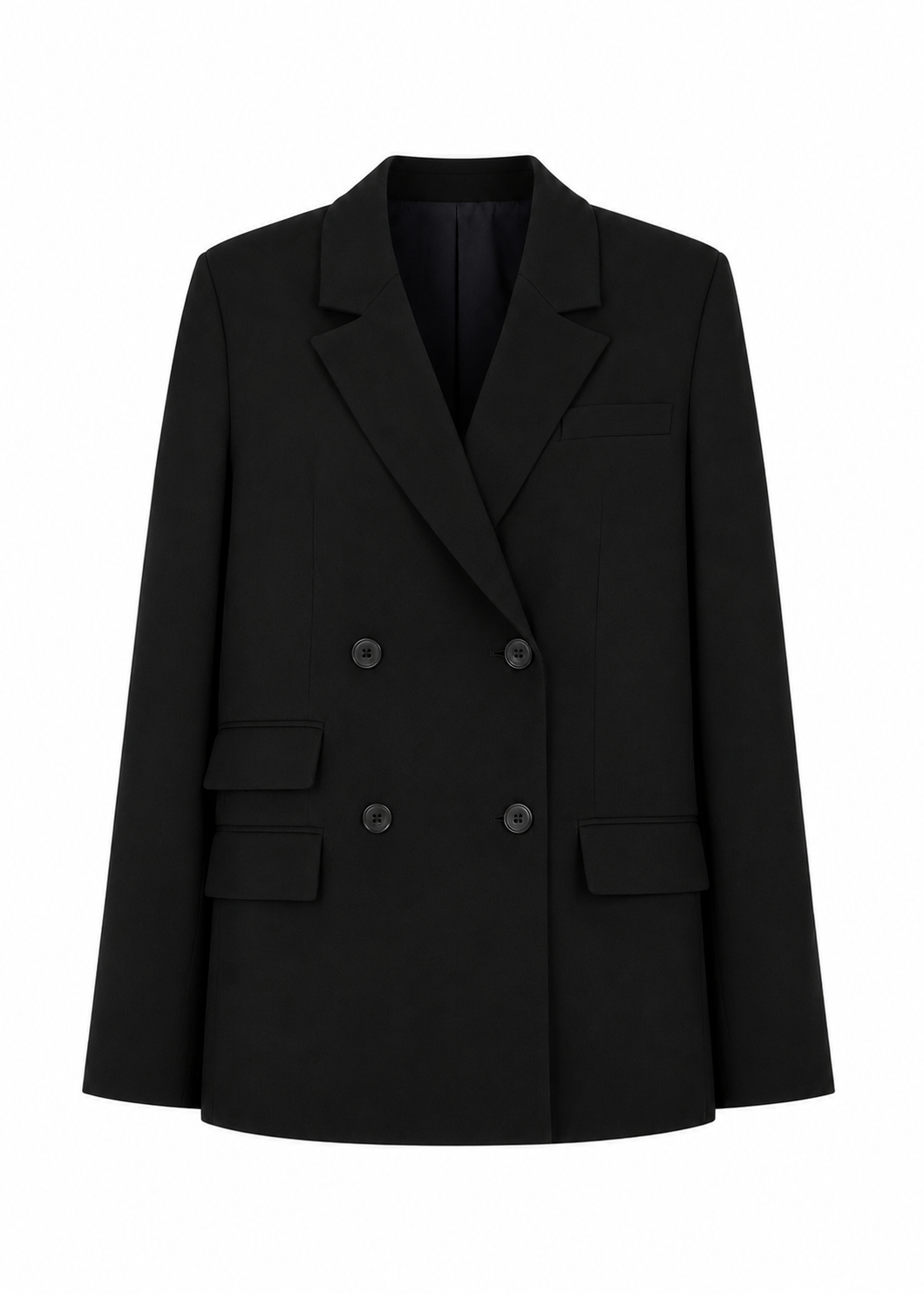 Jagger Double-Breasted Blazer Black