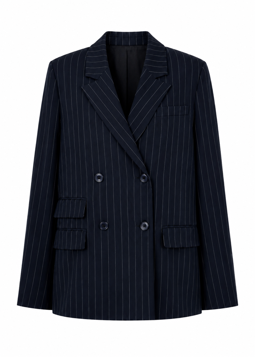 Jagger Pinstripe Double-Breasted Blazer