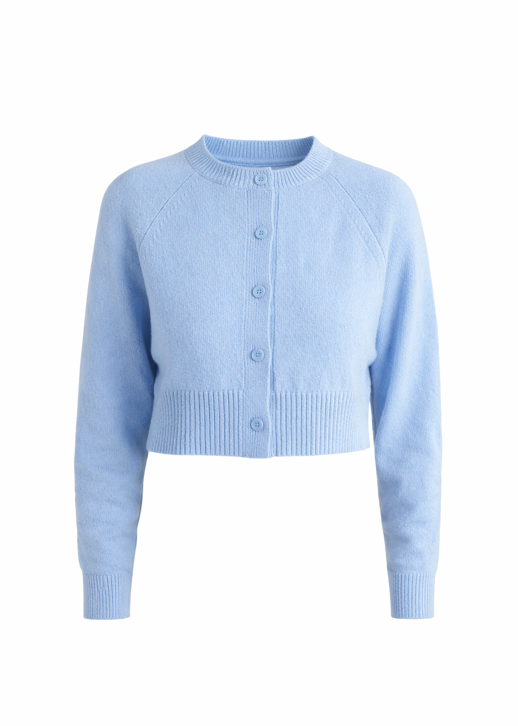 Emily Merino Wool Cardigan - Baby Blue