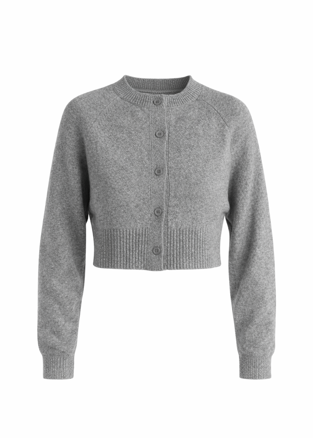 Emily Merino Wool Cardigan - Grey