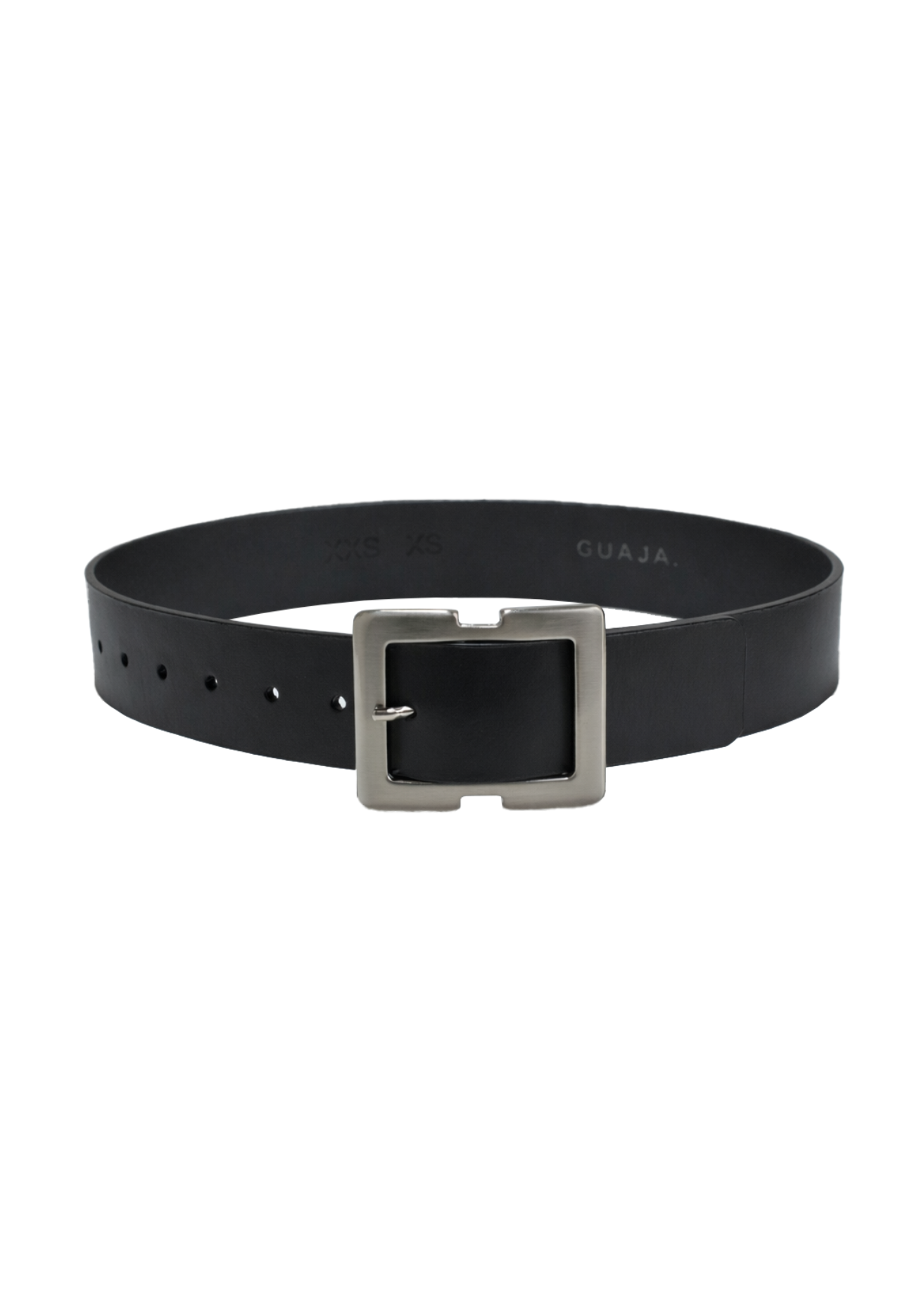 Frost Leather Belt With Silver Buckle