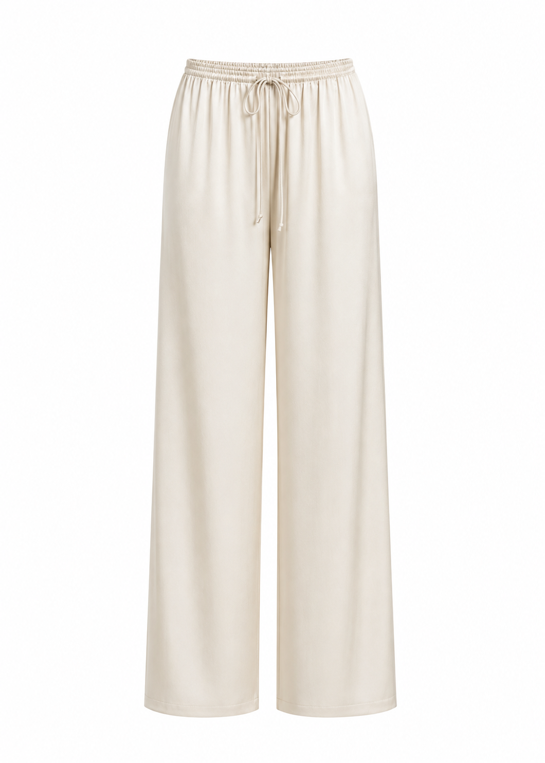 Giulia Loose Satin Pants - Champagne