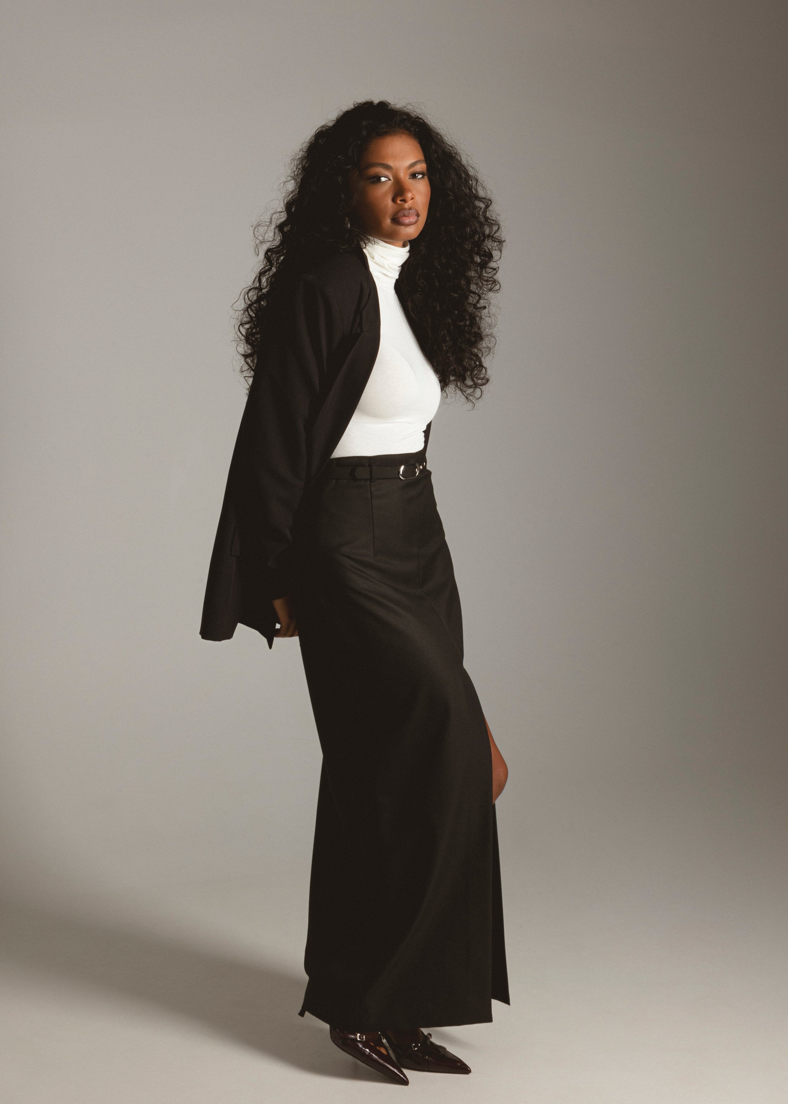 Gaia Pencil Skirt - Black