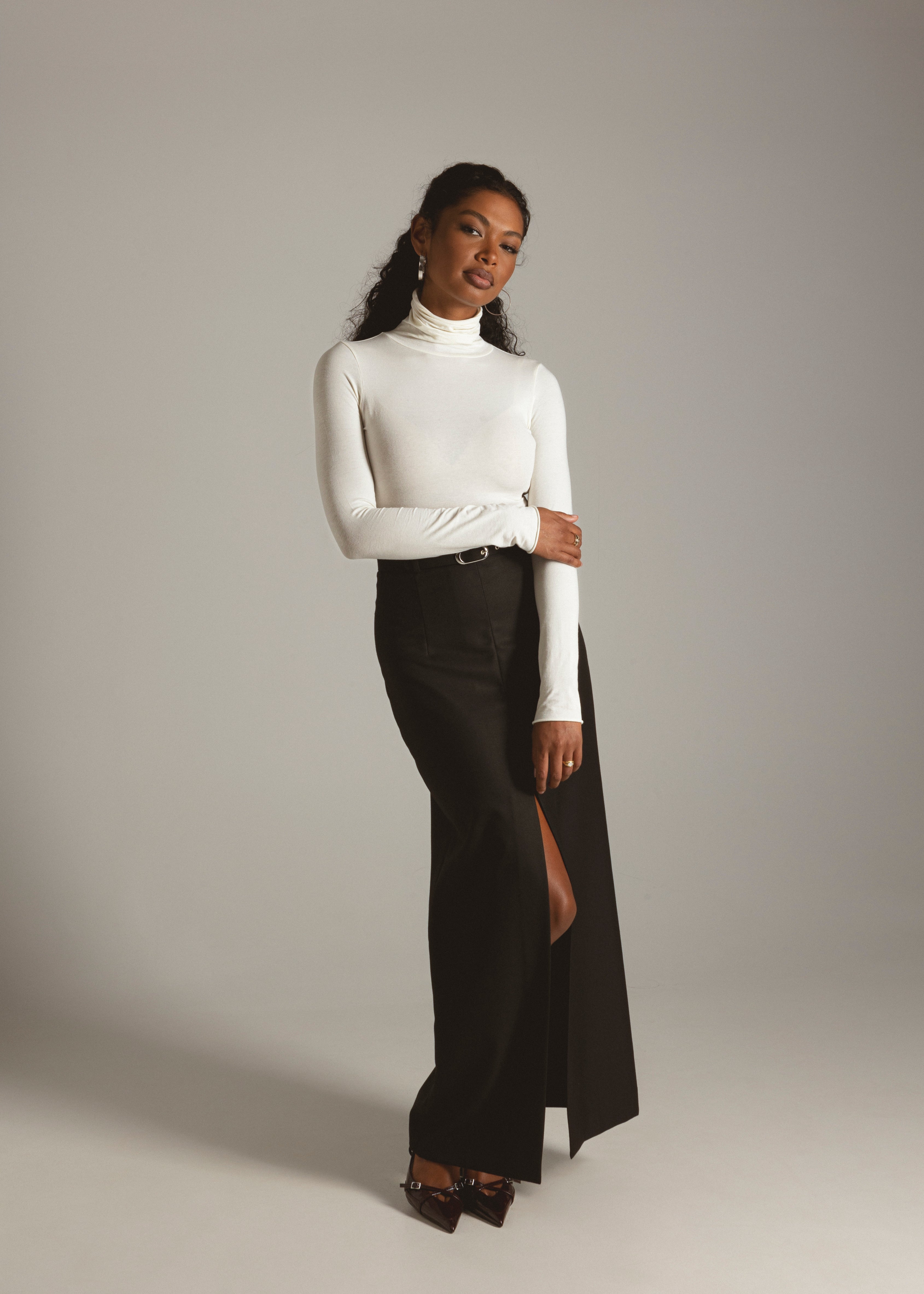 Belle Turtleneck Bodysuit - Off-White